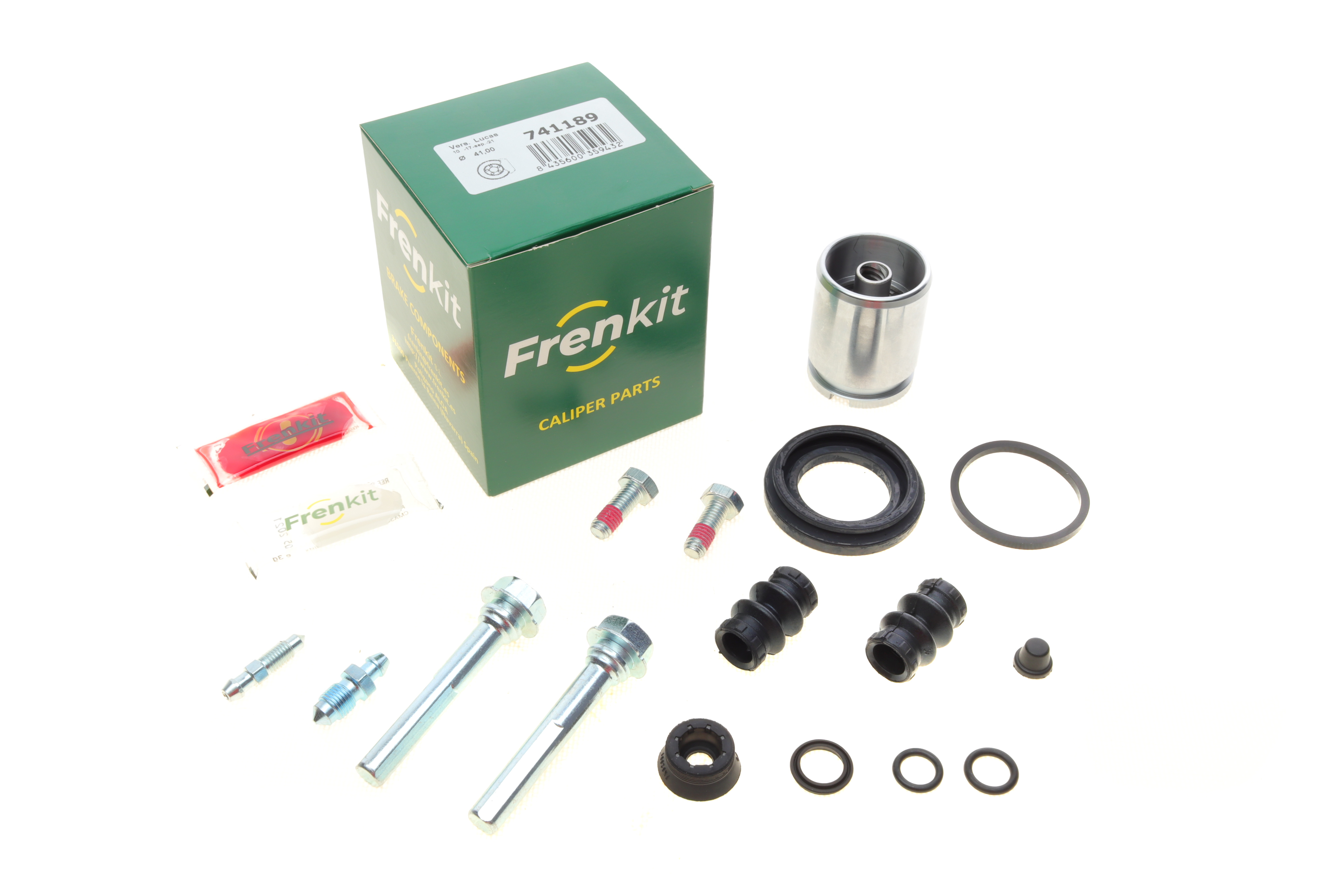 Ремкомплект супорта (заднього) VW T5/Caddy III 03-/Trafic 01- (d=41mm)(+поршень/направляюча)(Lucas)