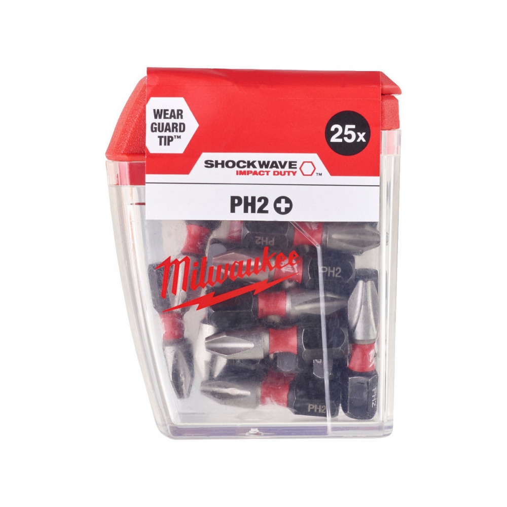 (К-кт 25шт) Біта SHOCKWAVE  PH2 x 25mm
