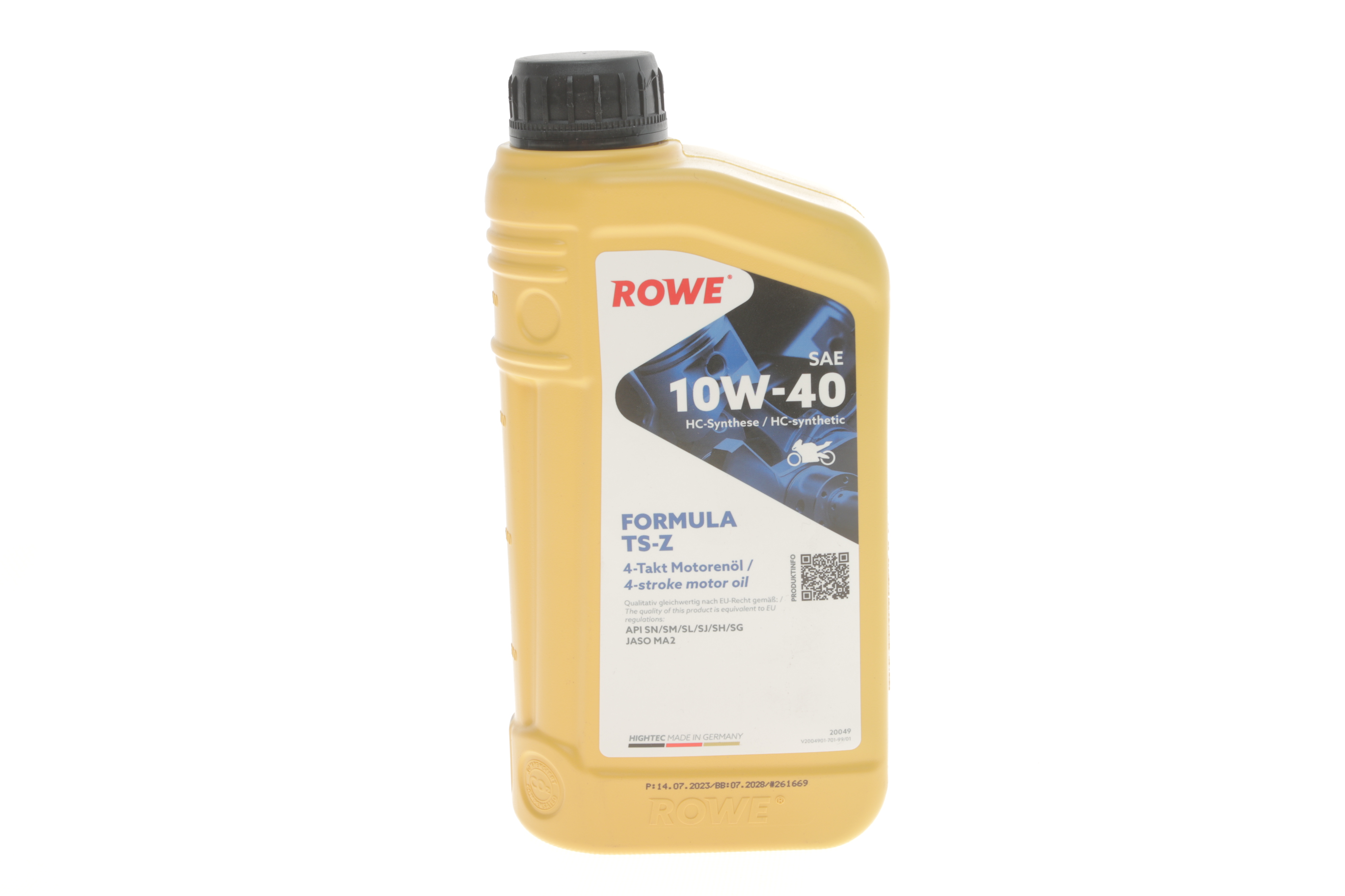 Олива 10W40 HIGHTEC FORMULA TS-Z (1L) (JASO MA2/API SN/SM/SL/SJ/SH/SG)