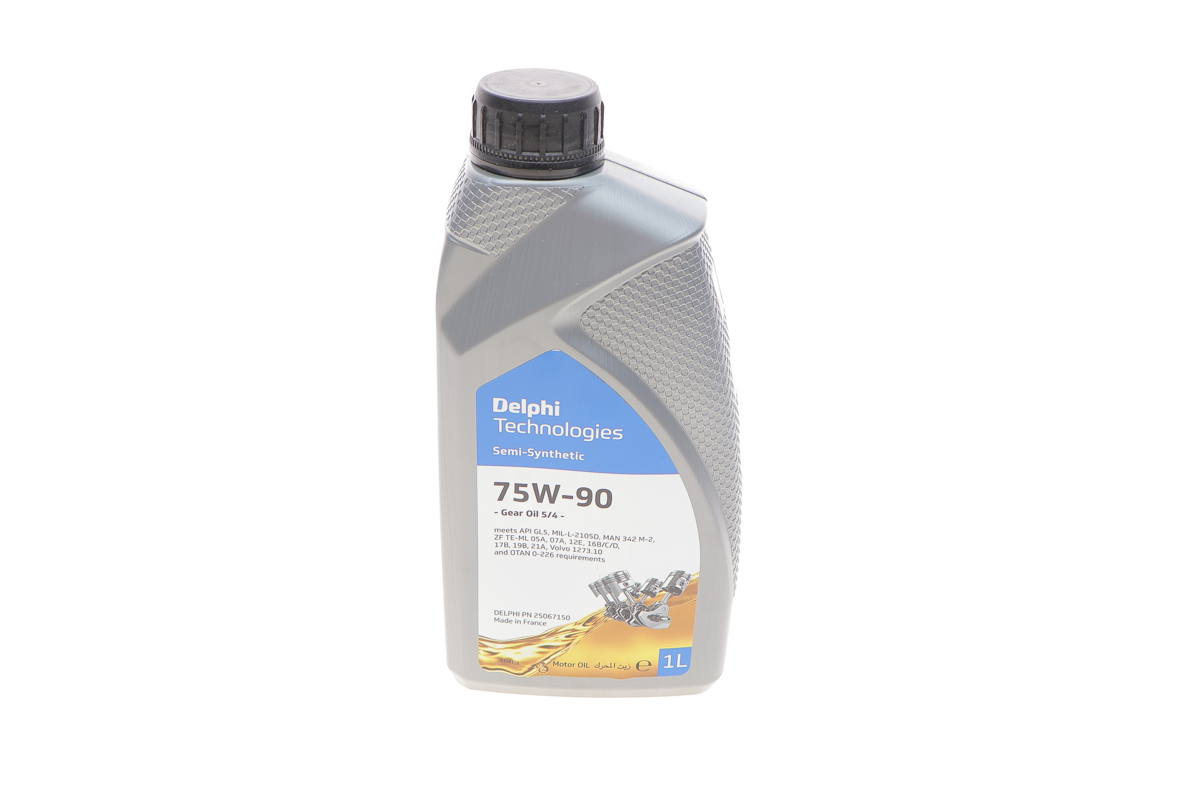 Олива трансмісійна 75W90 Delphi Gear Oil 5/4 (1L) (GL5/MAN 342 M-2/Volvo 1273.10/MIL L 2105D)