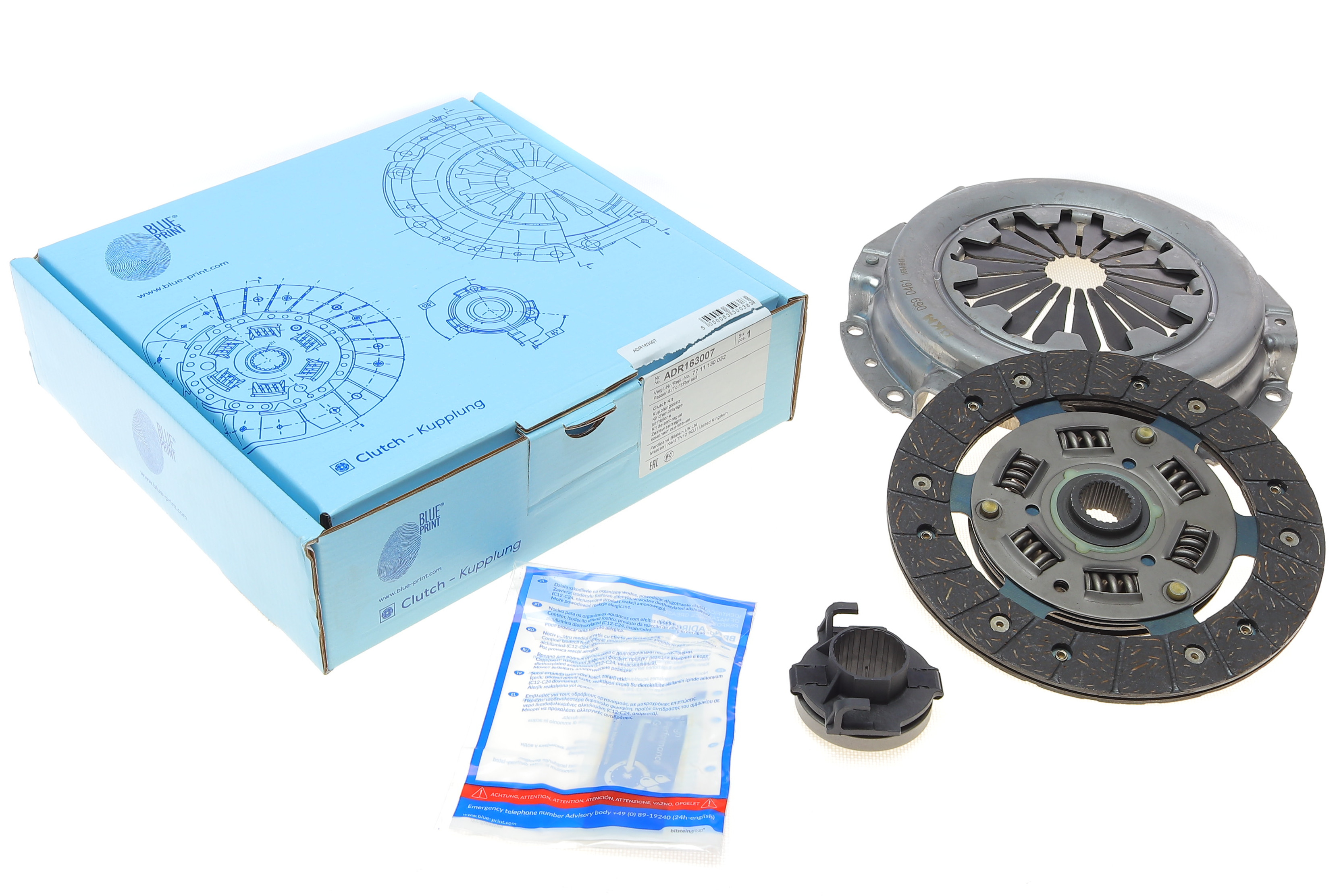 Комплект зчеплення Renault Clio 1.2 90-98 (d=184mm) (+вижимний)