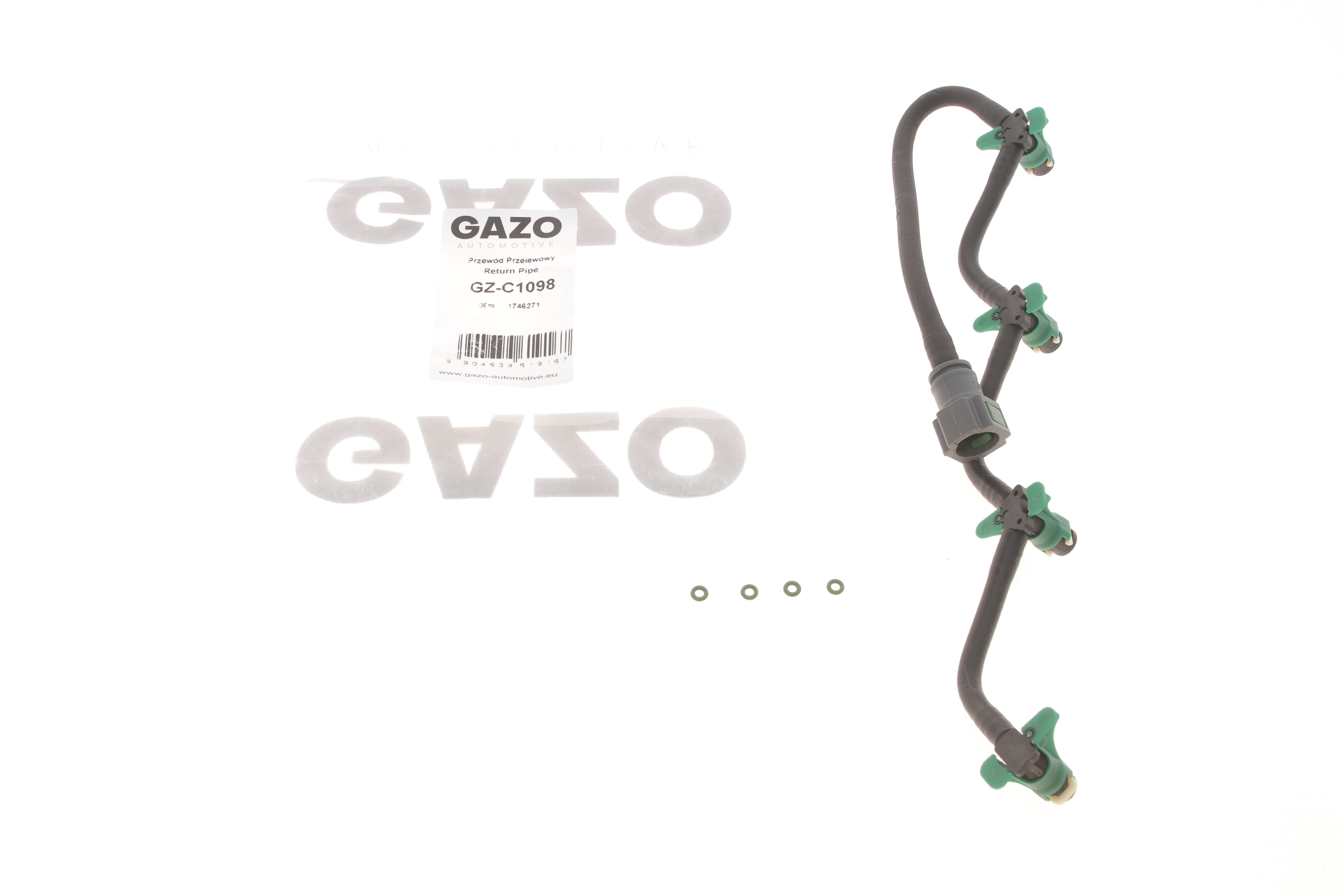 Шланг зливний Ford Tourneo Connect 1.6TDCi 10- (к-кт)