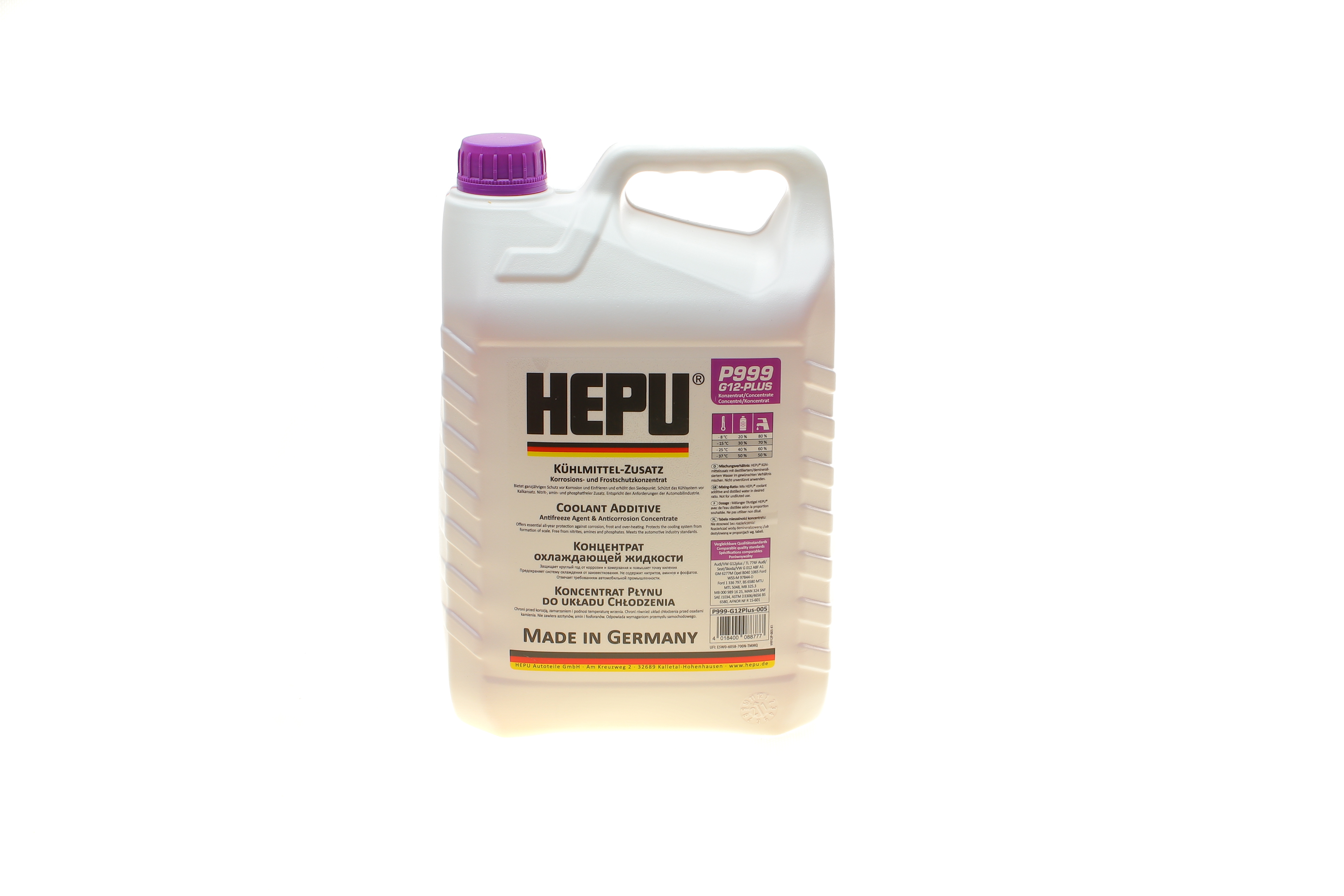 Антифриз (фіолетовий) G12 Plus (5L) (MB325.3) (концентрат)