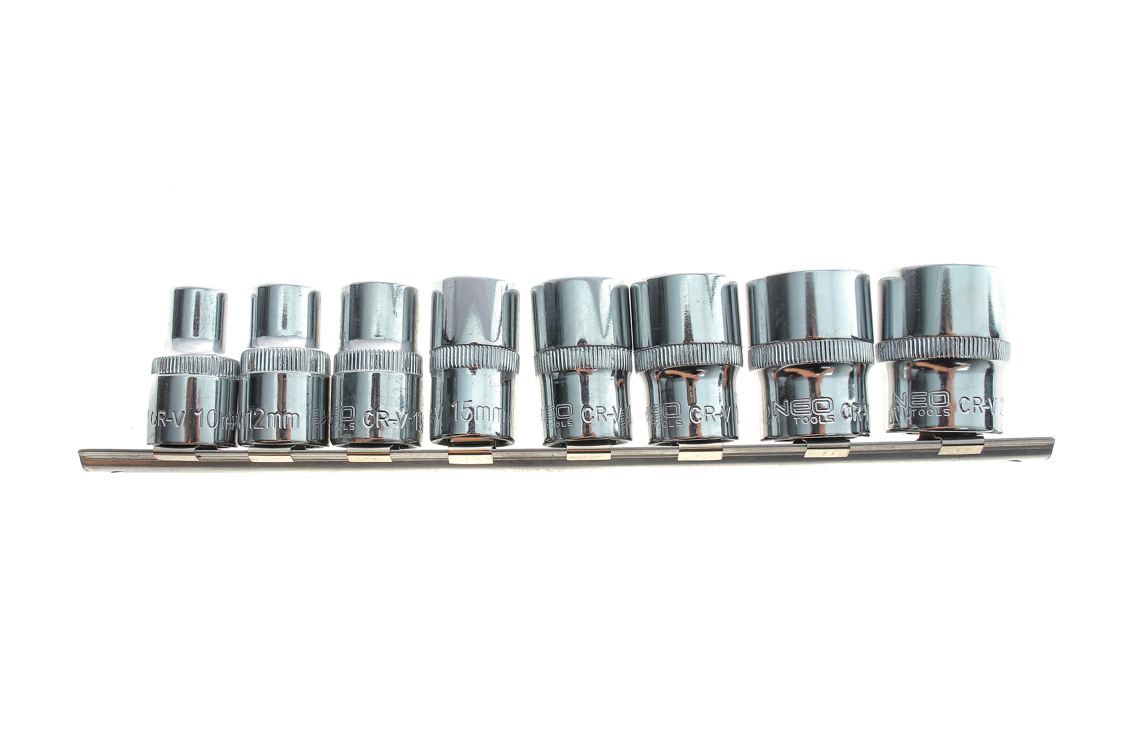 Набір головок SPLINE 1/2" 10-24 мм 8 од. на планці (мультипрофіль, хромовані)