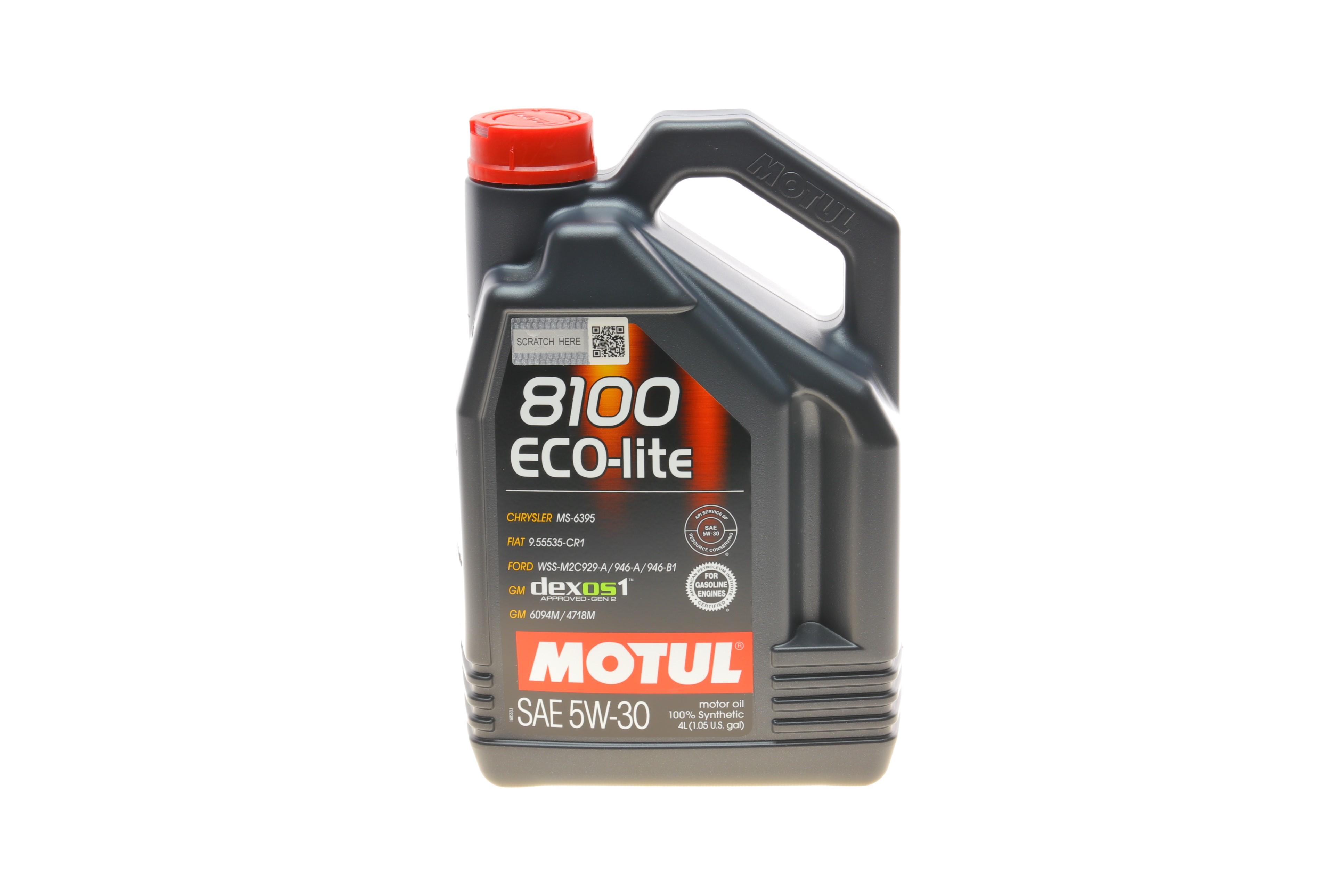 Олива 5W30 ECO-lite SAE 8100 (4L) (GM-dexos1 GEN3/FORD M2C 929-A/M2C 946-A ) (108213/104988)