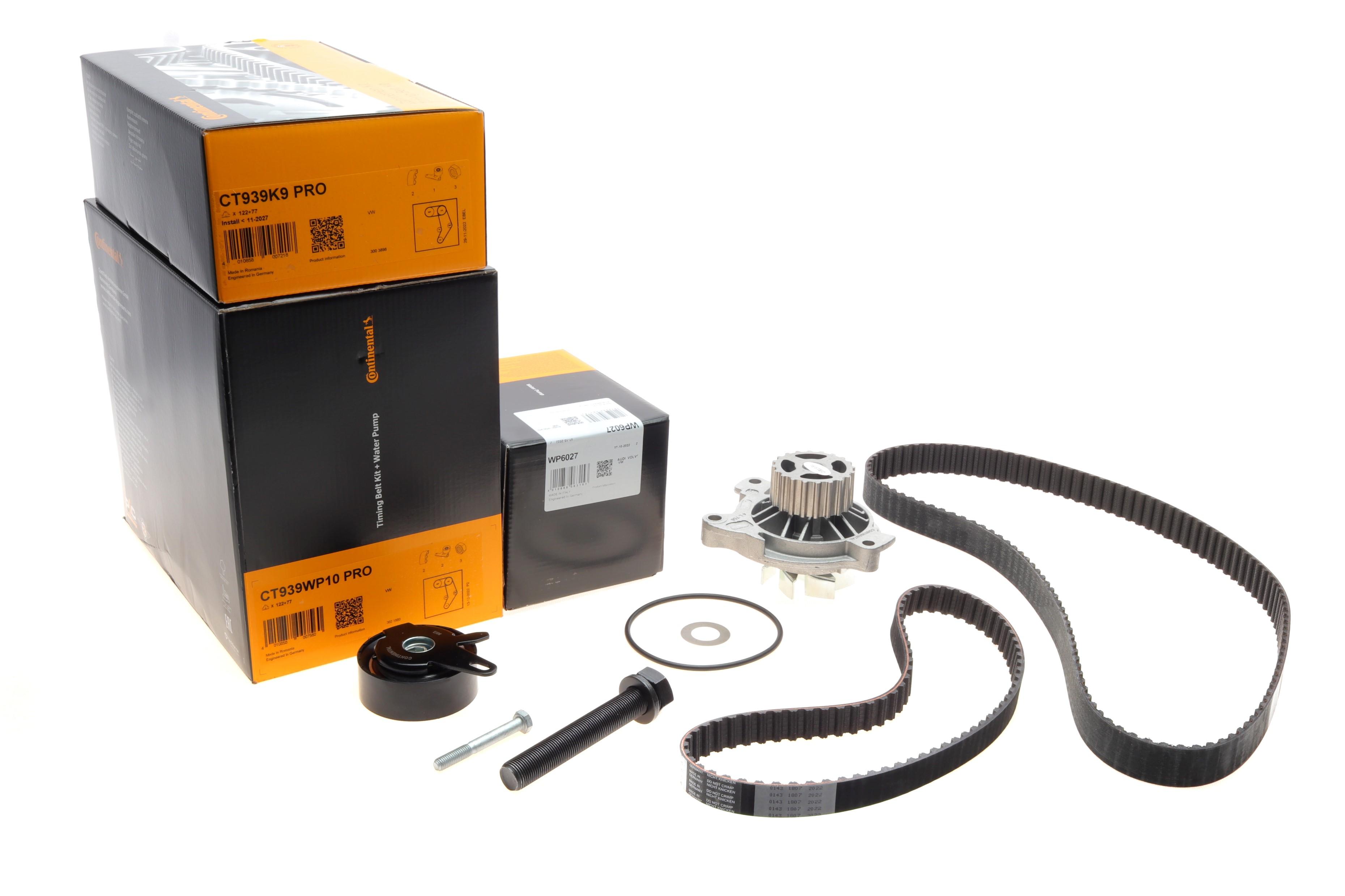 Комплект ГРМ + ПНВТ + помпа VW T4 2.4D 90-03 (26.4x122z/20.1x77z) (2 ременя)