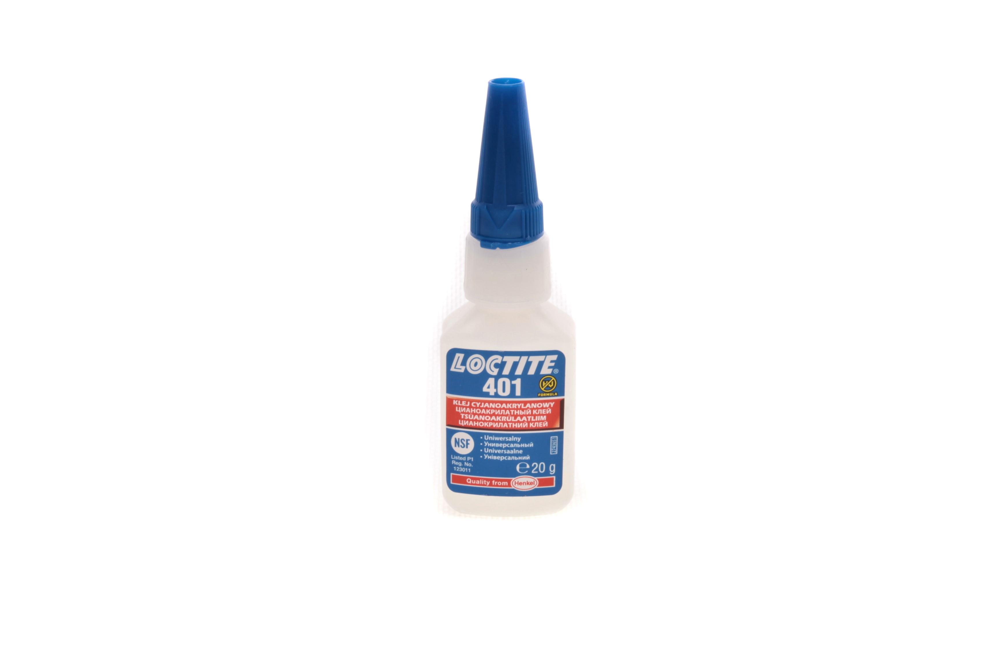 LOCTITE 401, 20g Суперклей універсальний (-40 до +120°С) пониженої в'язкості (замінено на 1924111)