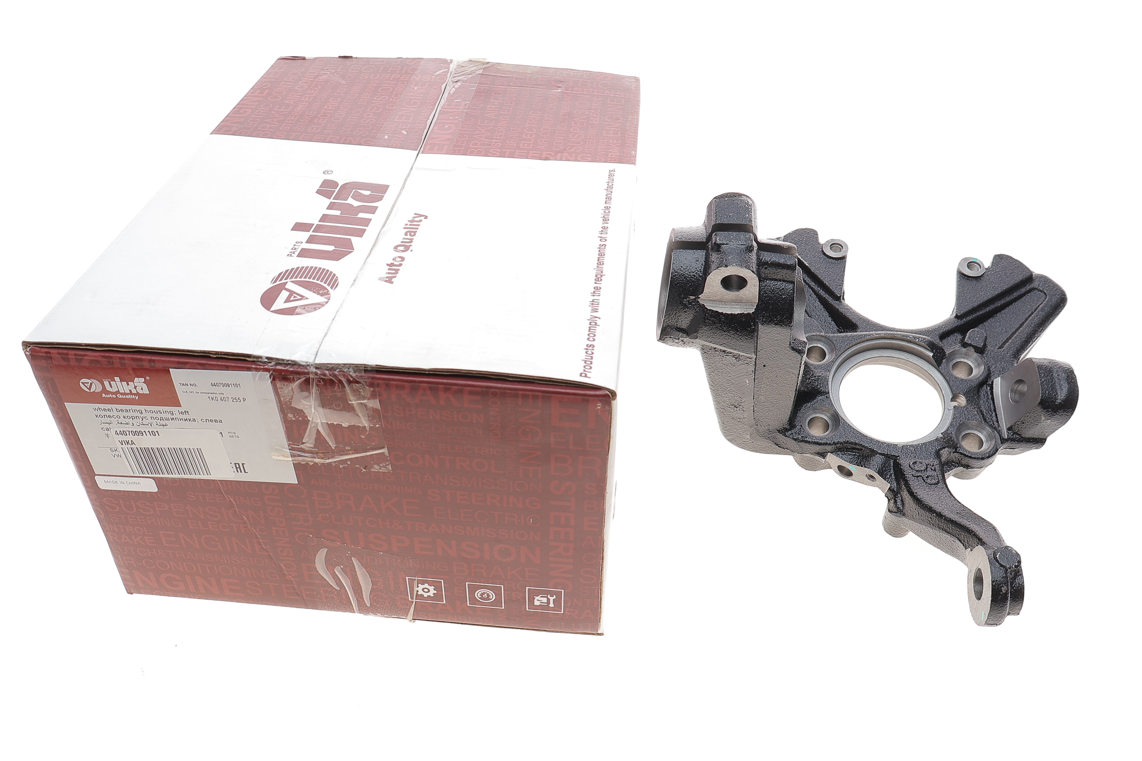 Кулак поворотний (цапфа) (передня/L) VW Caddy III 04-10 (4 отв.)