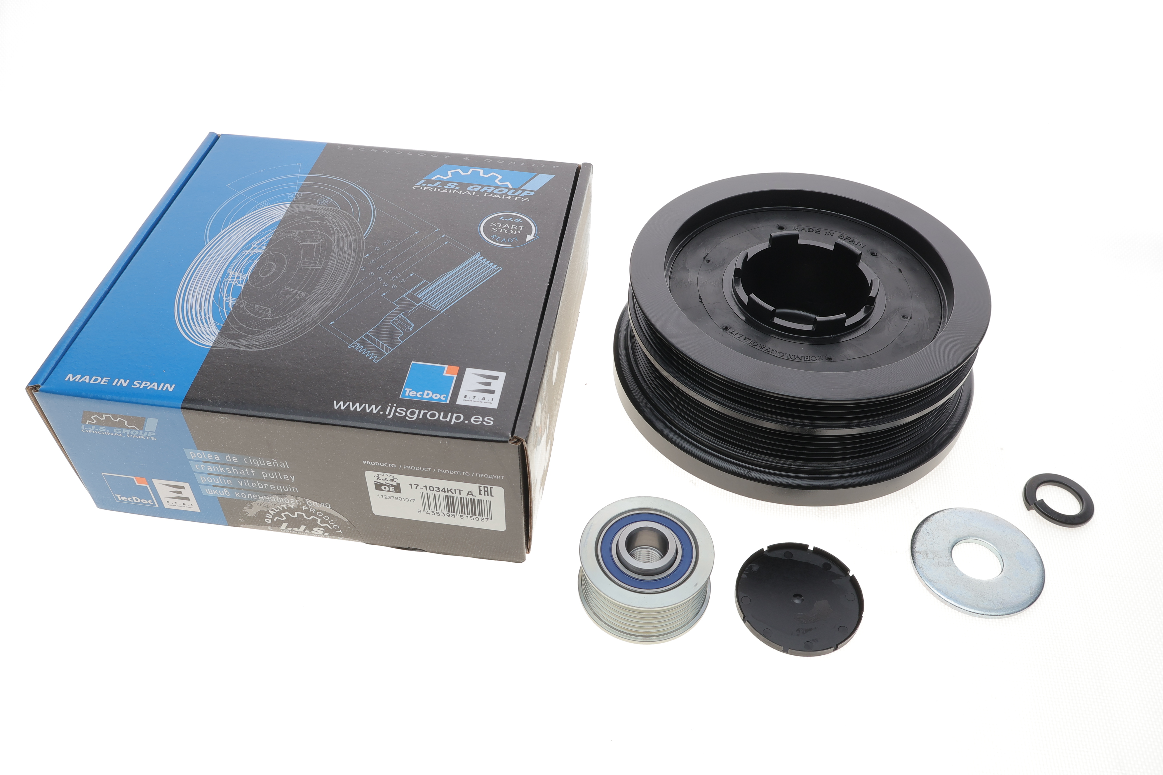 Шків колінвалу + шків генератора BMW 1/3/5/X3 2.0D 02- (4PK+6PK)