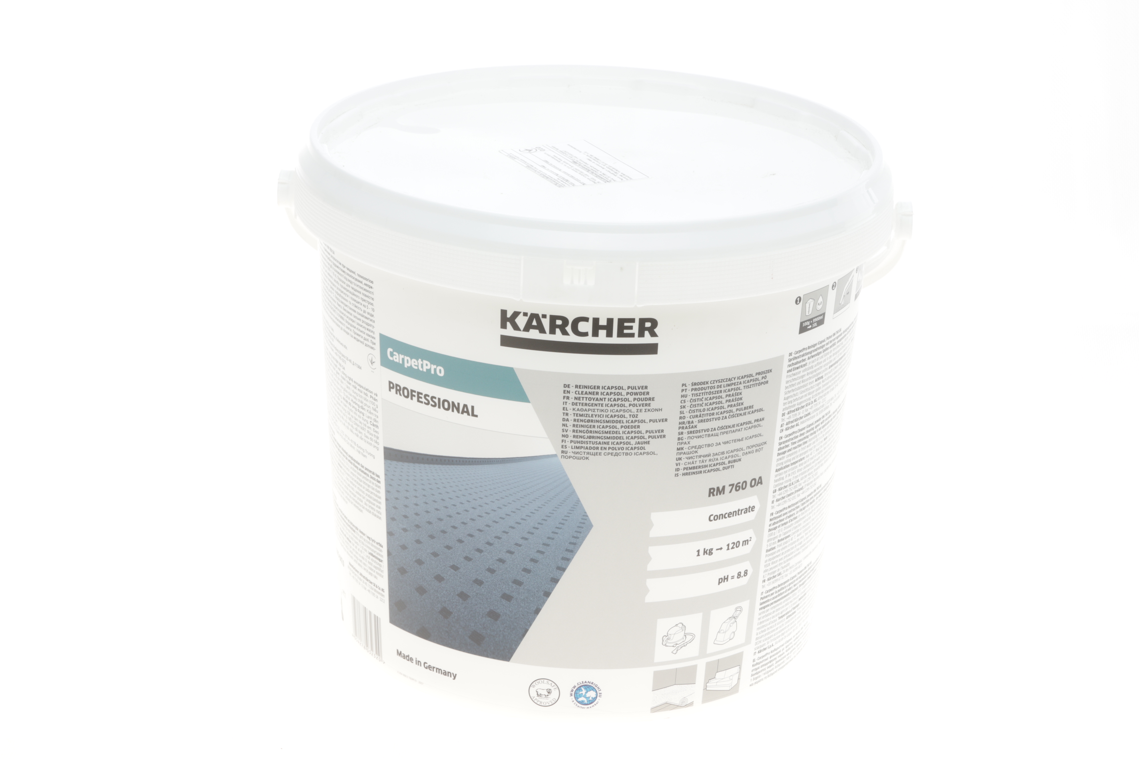 Засіб для чистки килимів порошковий CarpetPro RM 760 (10kg)(Puzzi 10/1 /10/2 /30/4)