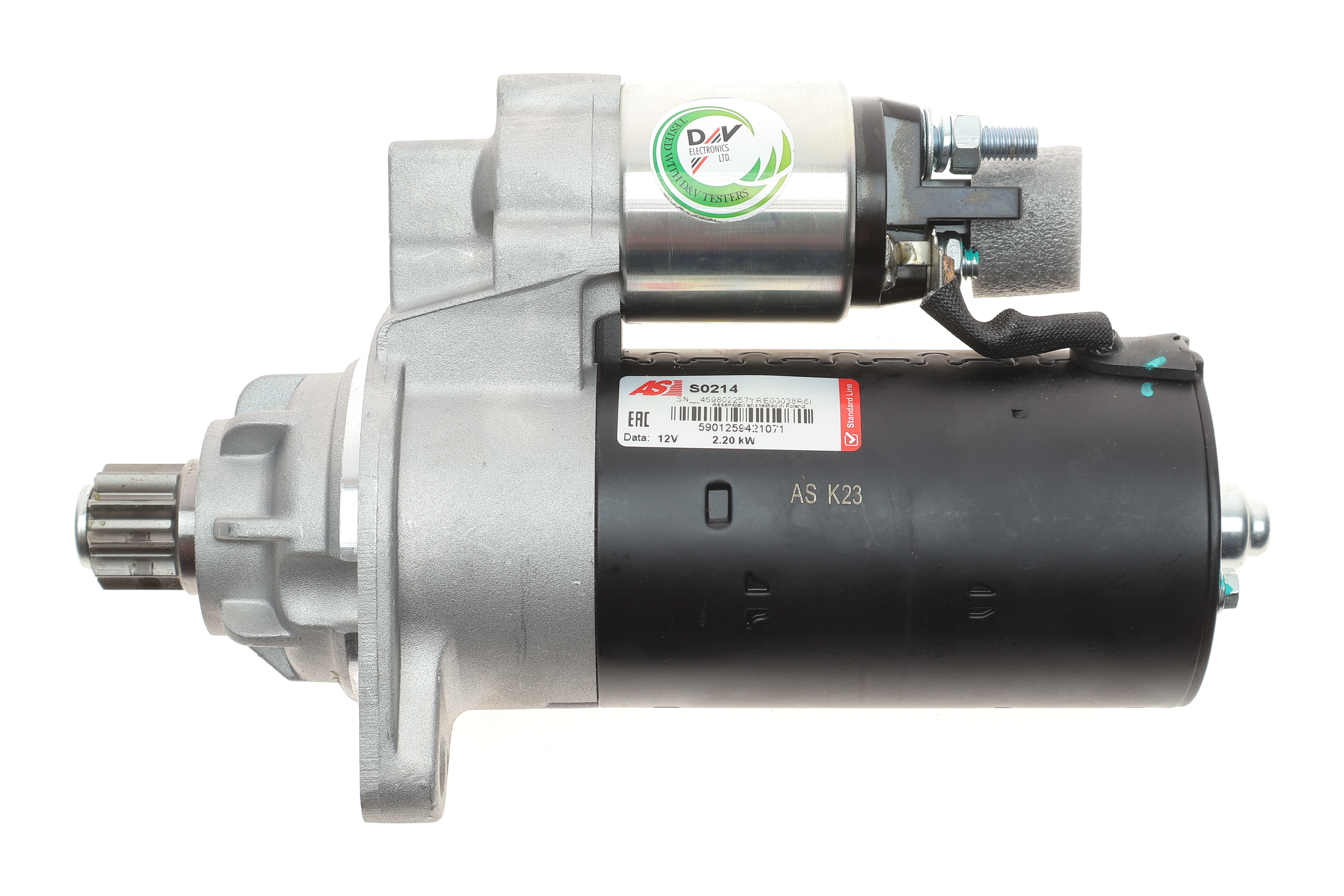 Стартер VW T4 2.5 90-03/T5 2.5 TDI 03-09 (2.2 kw) (z=10)