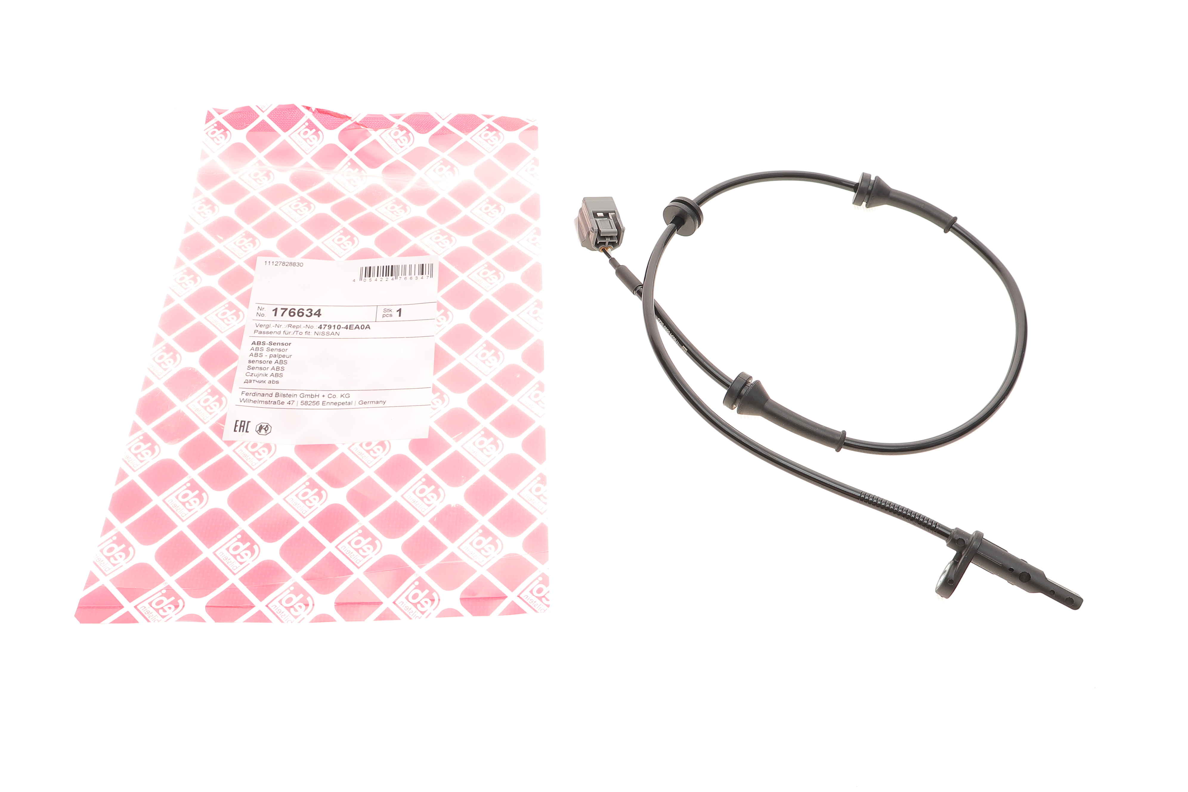 Датчик ABS (передній) Nissan Qashqai/X-trail 13-/Renault Kadjar/Koleos 15- (L=705mm)