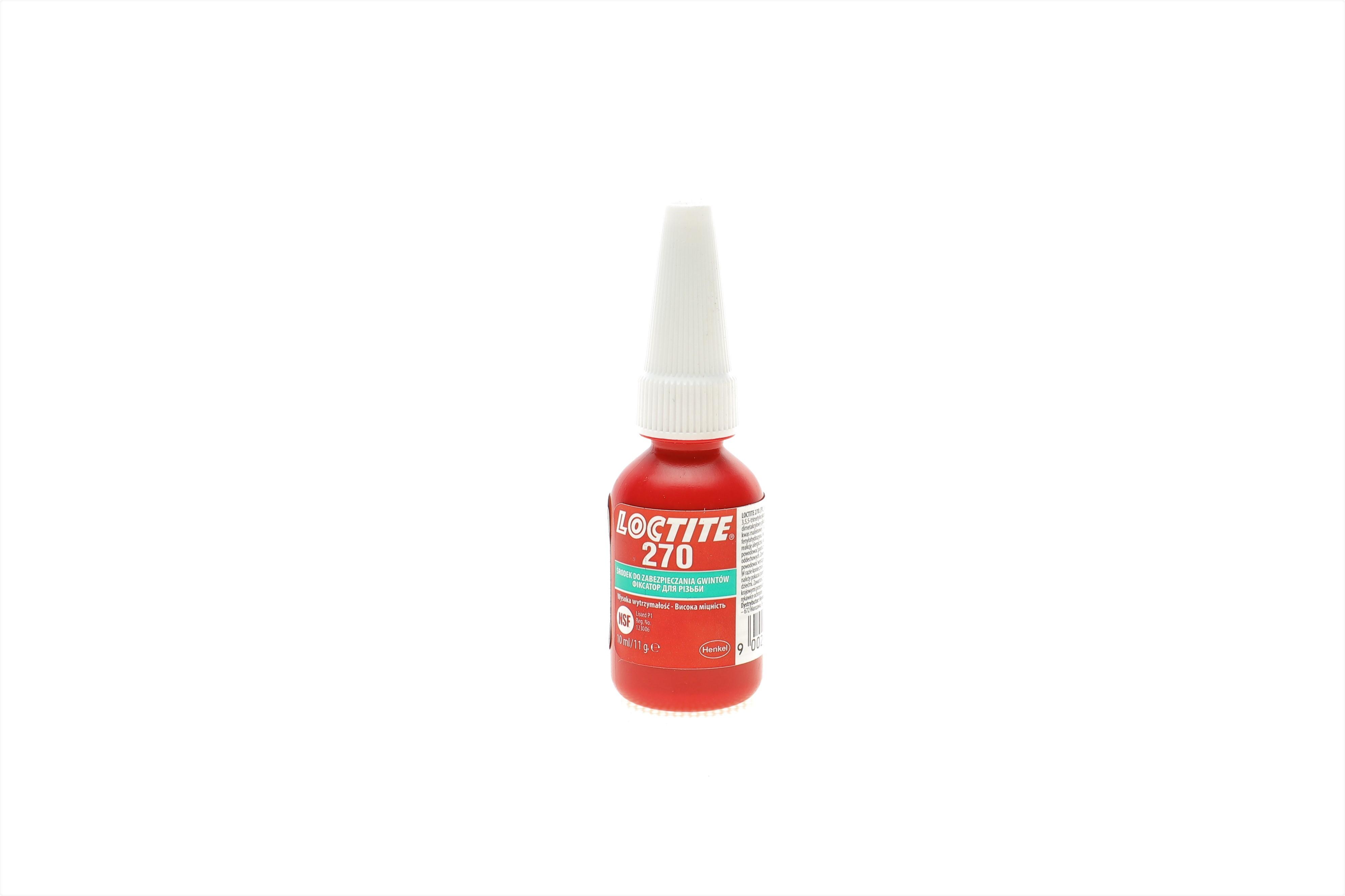 LOCTITE 270, 10ML Фіксатор різьби (зелений) (високої фіксації) макс. діаметр різьби М20
