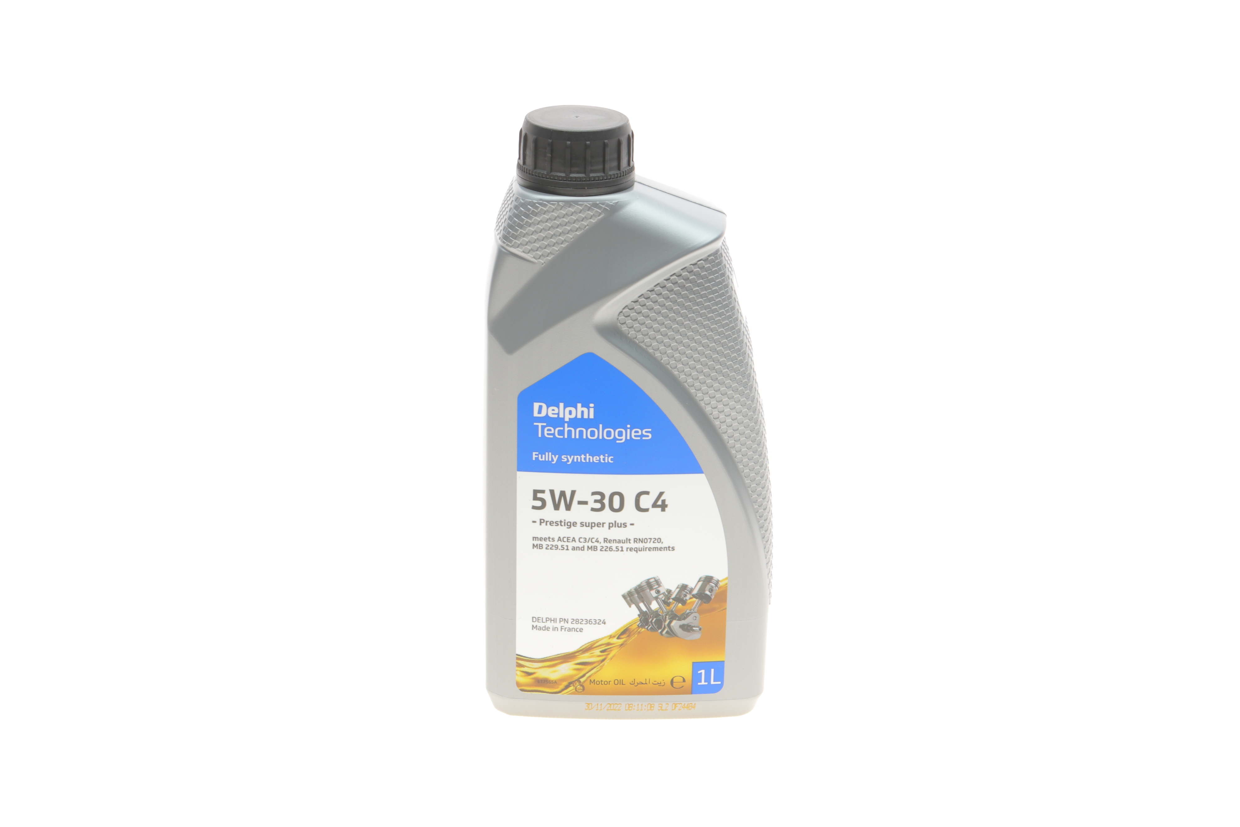 Олива 5W30 Delphi Prestige Super Plus C4 (1L) (RN0720/MB 229.51/MB226.51)