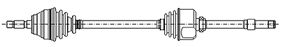 Піввісь (передня) (R) VW T5 2.0TDI 09-15 (38z/26z/858mm) АКПП