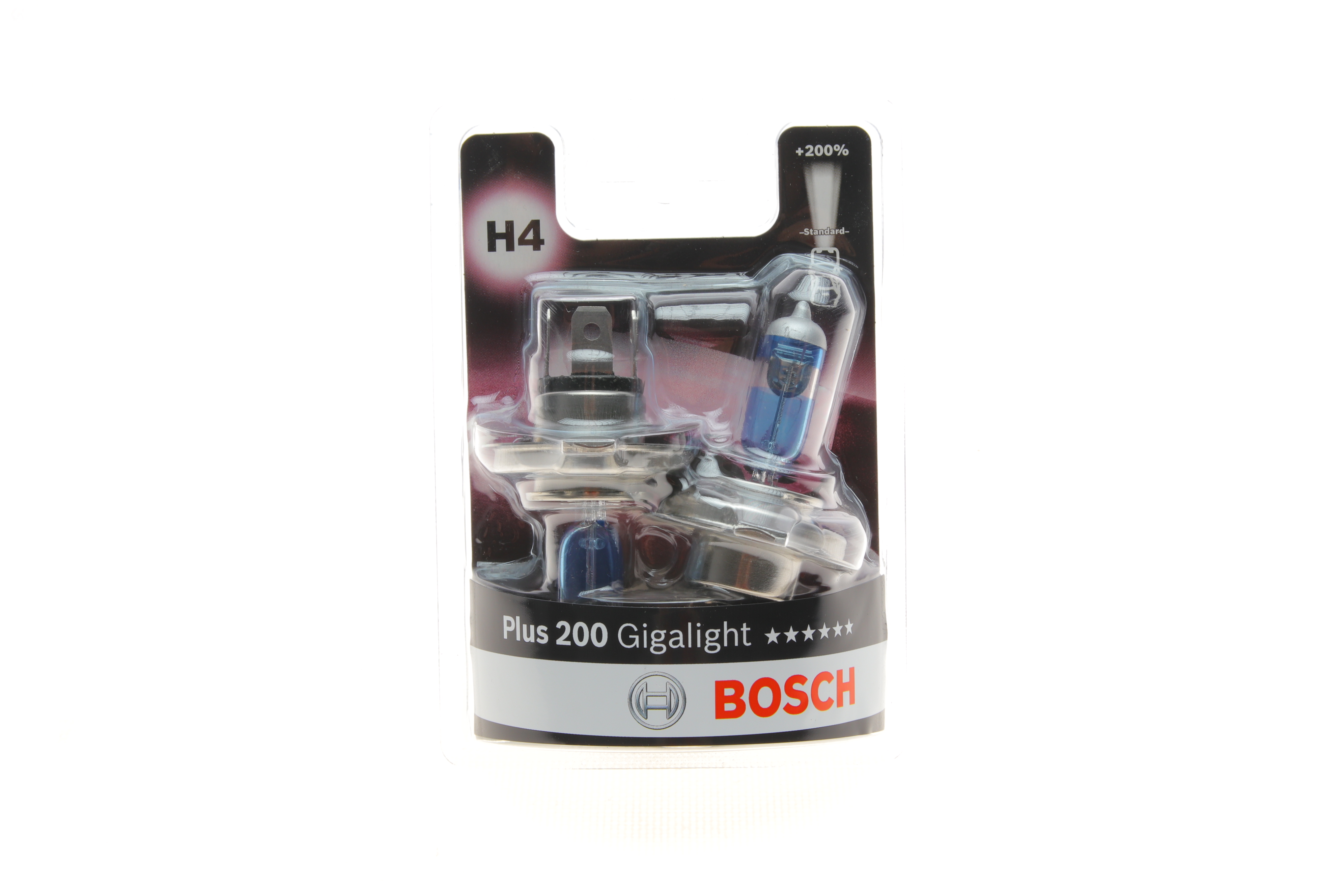 Автолампа H4 12V 60/55W P43t Plus 200 Gigalight (к-кт 2 шт) BL