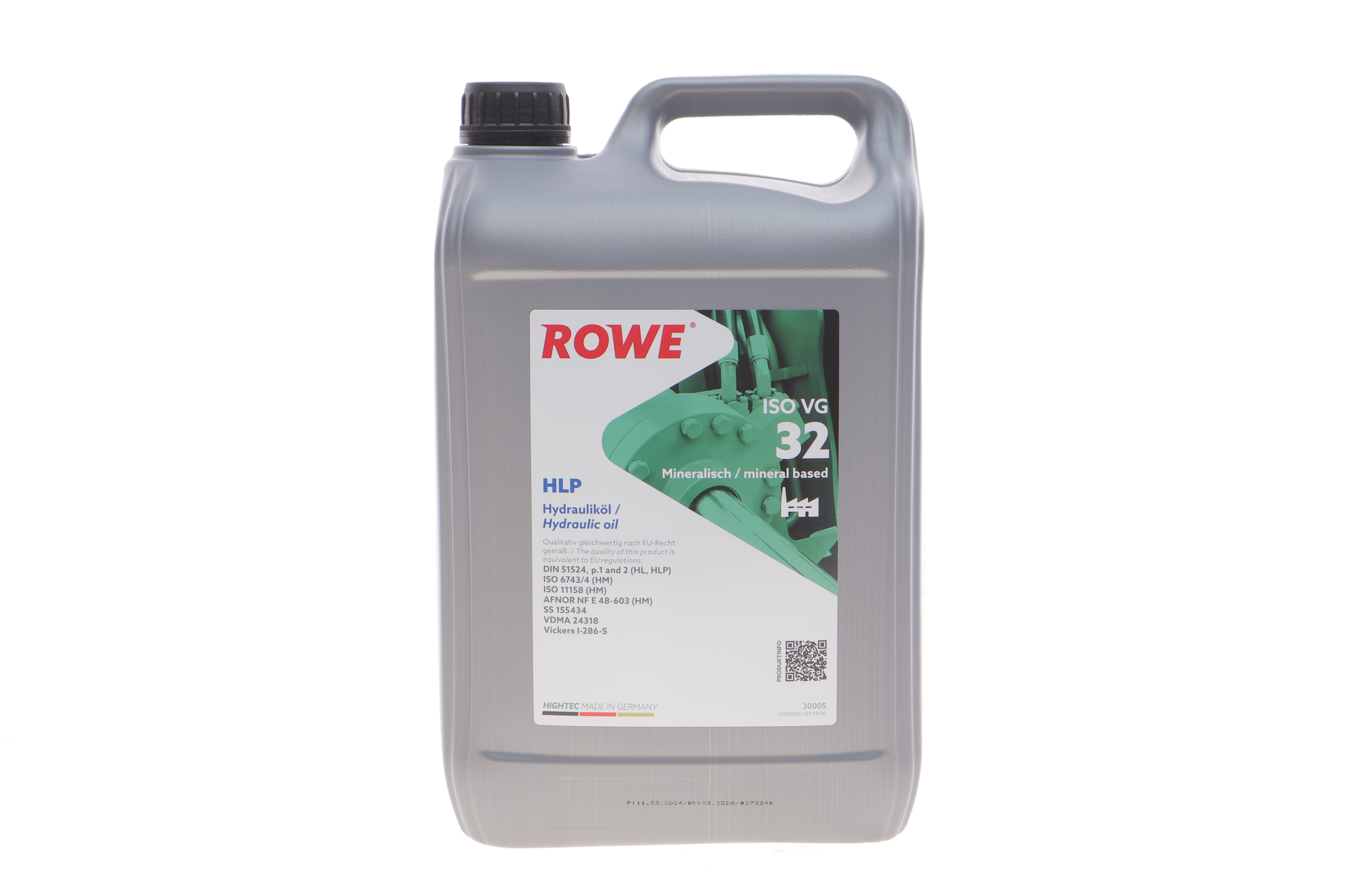 Рідина гідравлічна HIGHTEC HLP 32 (5L) підходить для підйомників