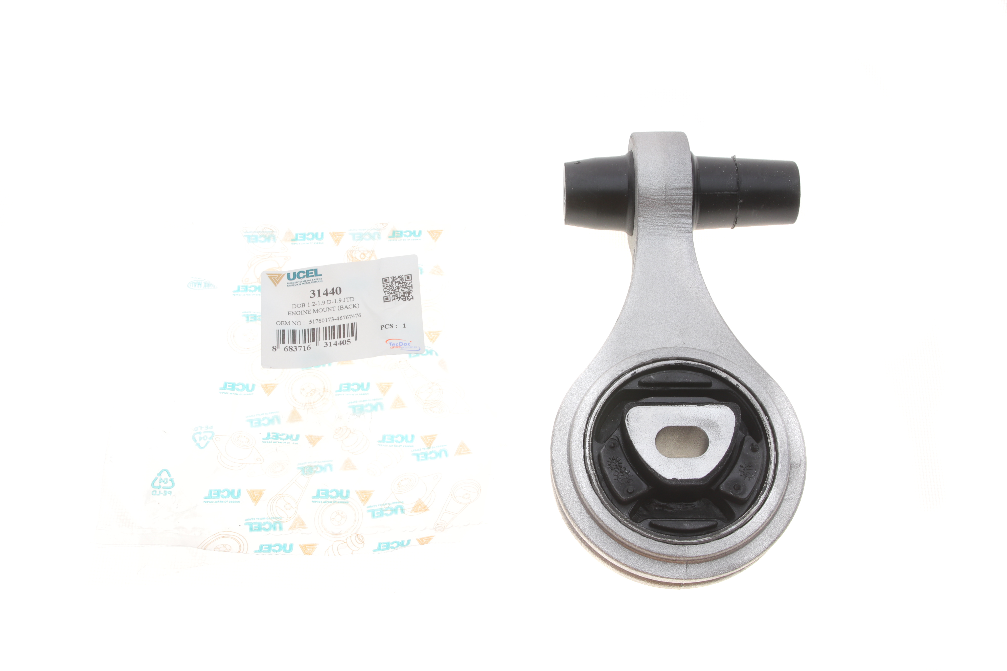 Подушка двигуна (задня) Fiat Doblo 1.2/1.9D/1.9JTD 01-