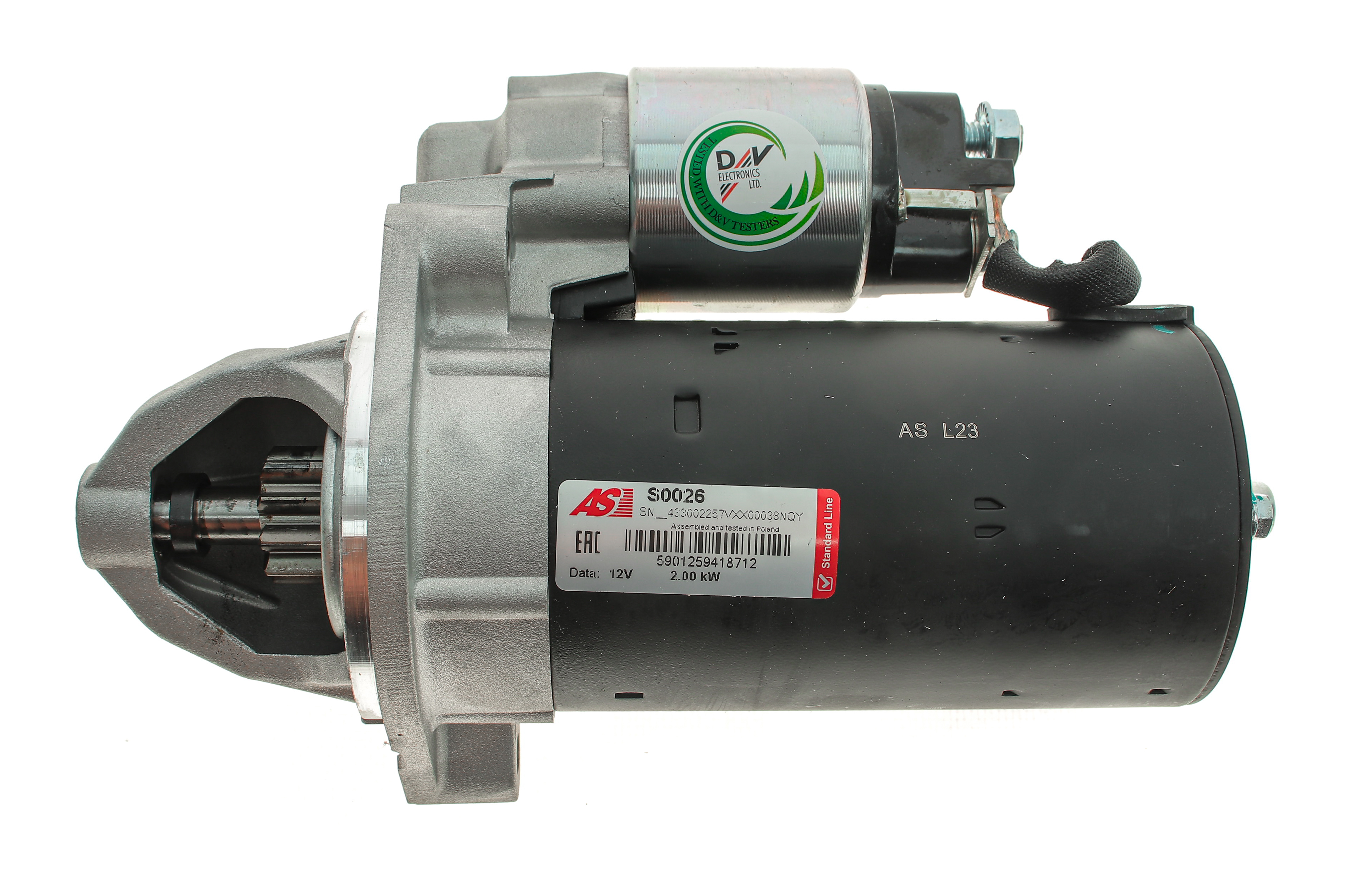 Стартер MB Sprinter 96-09/Vito 96-/C-class(W202/W203) 93-07/E-class(W124-W211) 93-09 2.0-3.2 (2kw)