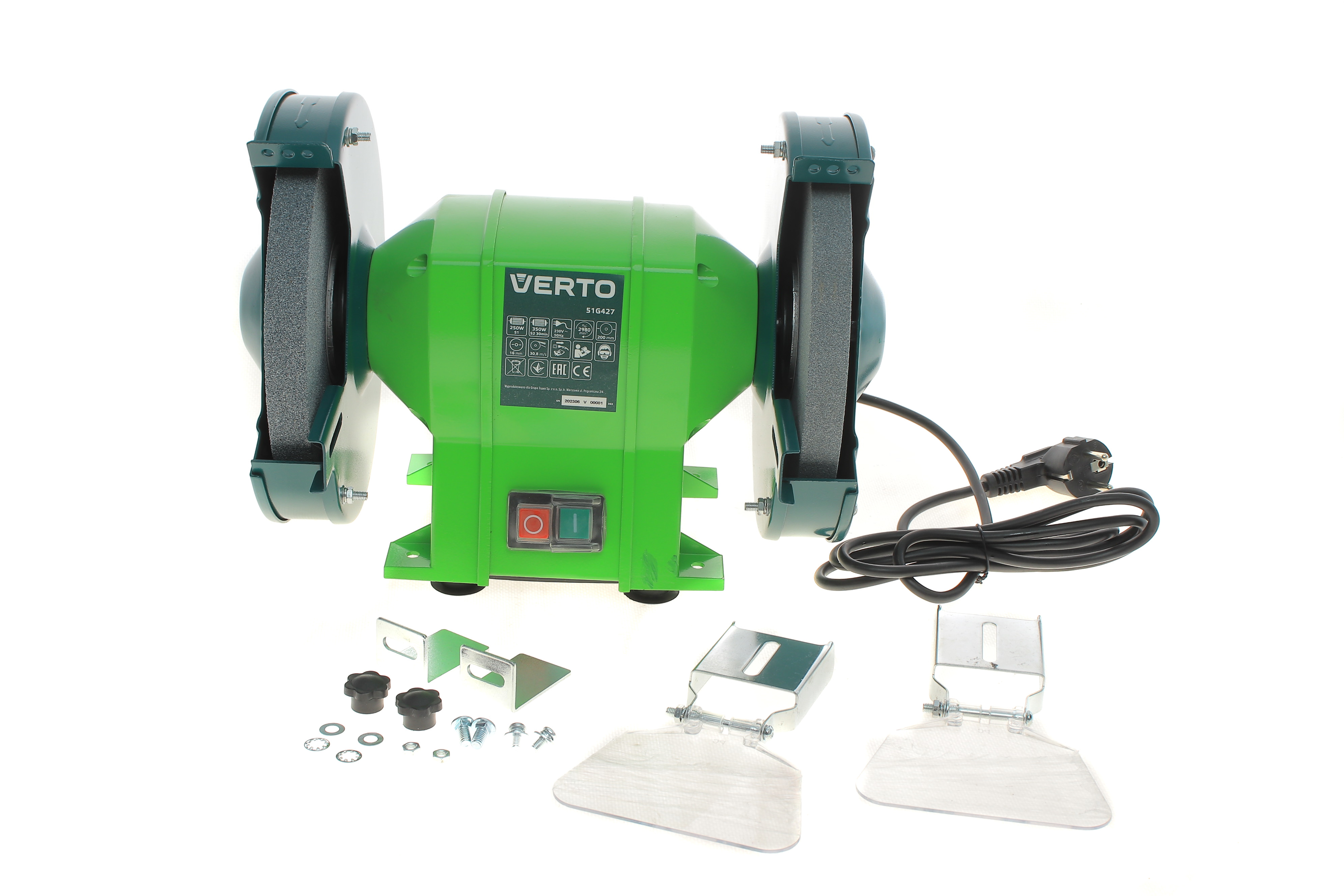 Верстат точильний Ø200 mm/220 V/350 W/2950 rpm (настільний)