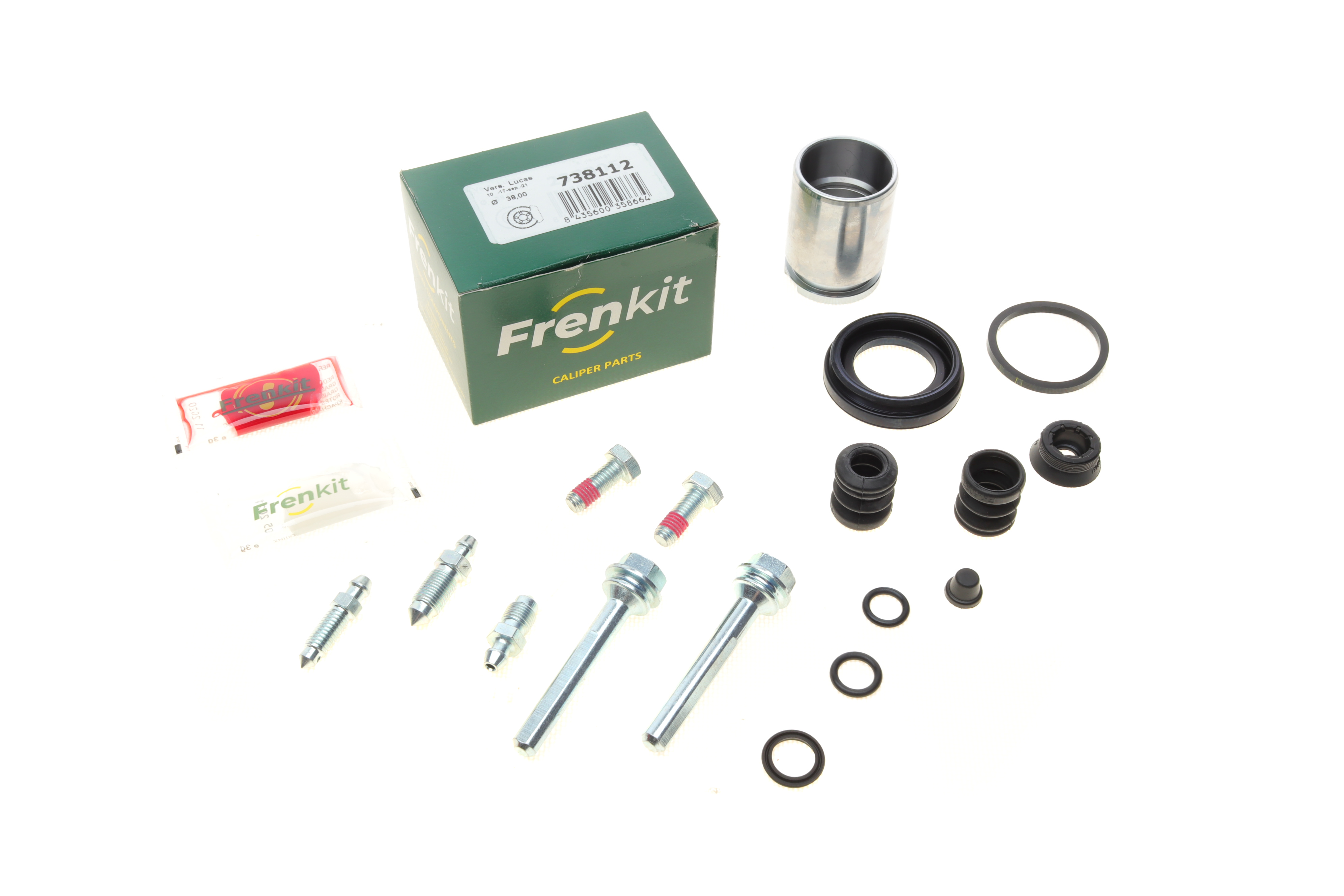 Ремкомплект супорта (заднього) VW Golf/Passat 91-99 (d=38mm) (Lucas) (+поршень/направляюча)