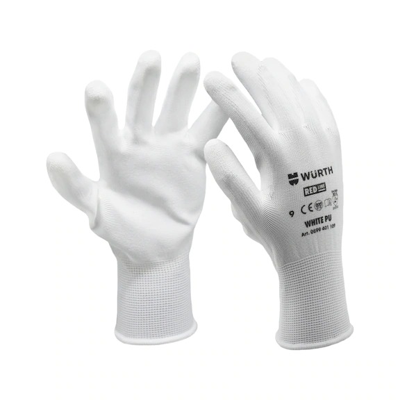 Рукавиці з поліуретановим покриттям (XL) White PU