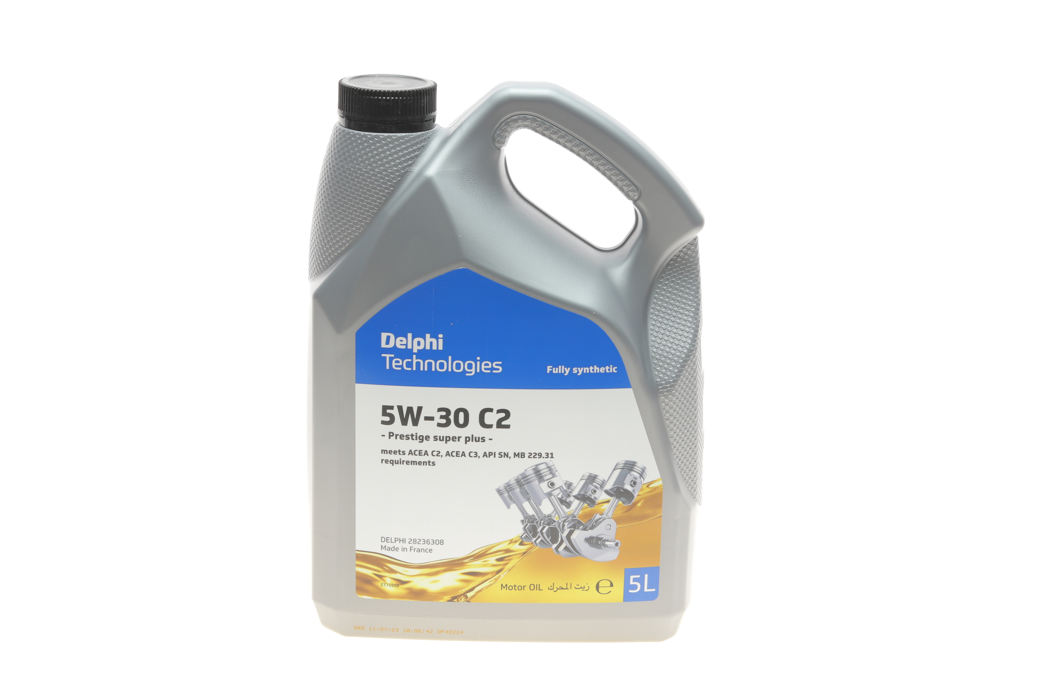 Олива 5W30 Delphi Prestige Super Plus C2 (5L) (MB 229.31/PSA B71 2290-2017)