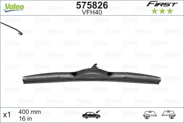 Щітка склоочисника (400 мм) Honda/Kia/Toyota/Mazda/Nissan