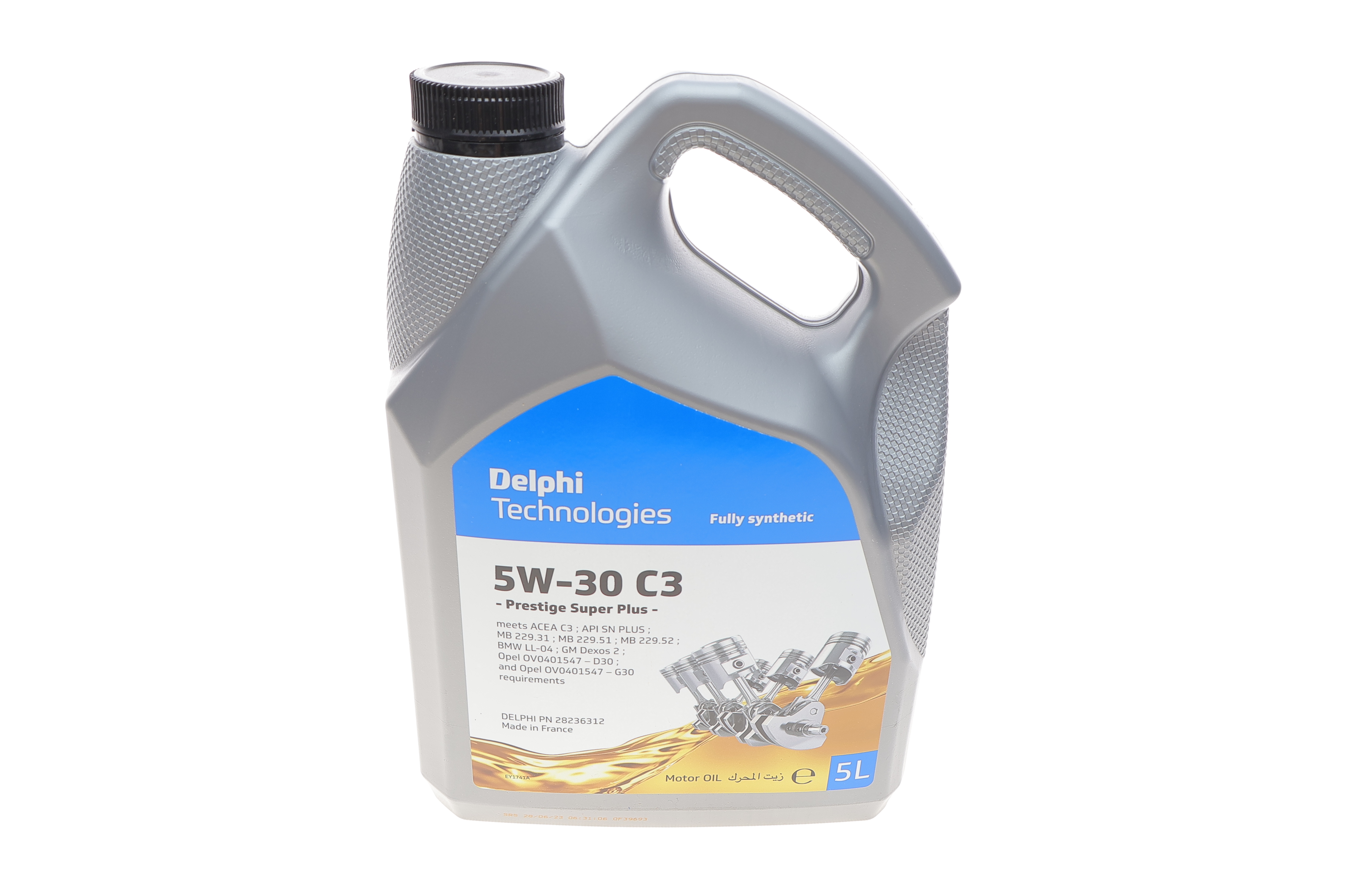 Олива 5W30 Delphi Prestige Super Plus C3 (5L) (MB 229.51/229.52/Opel Dexos 2)