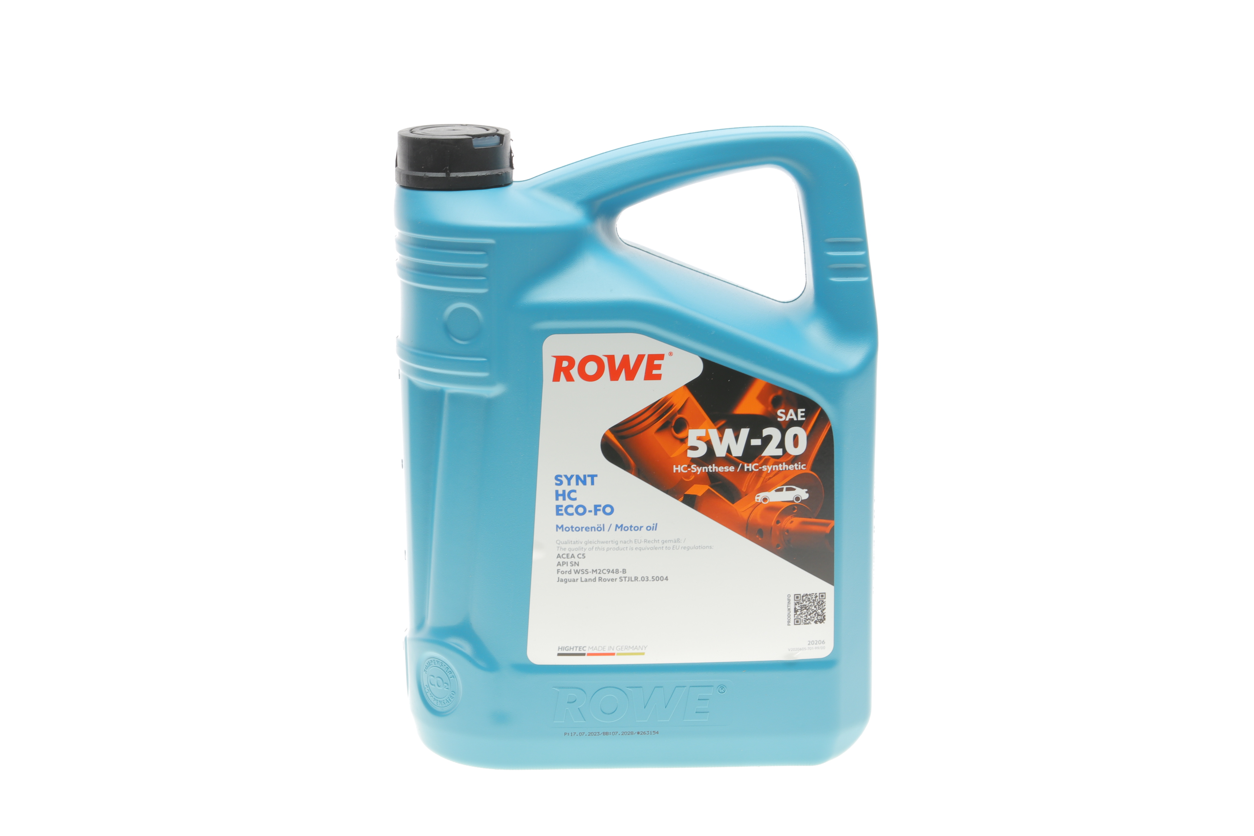 Олива 5W20 HIGHTEC SYNT HC ECO-FO (5L) (WSS-M2C948-B/STJLR.03.5004) (ACEA C5) (API SN)