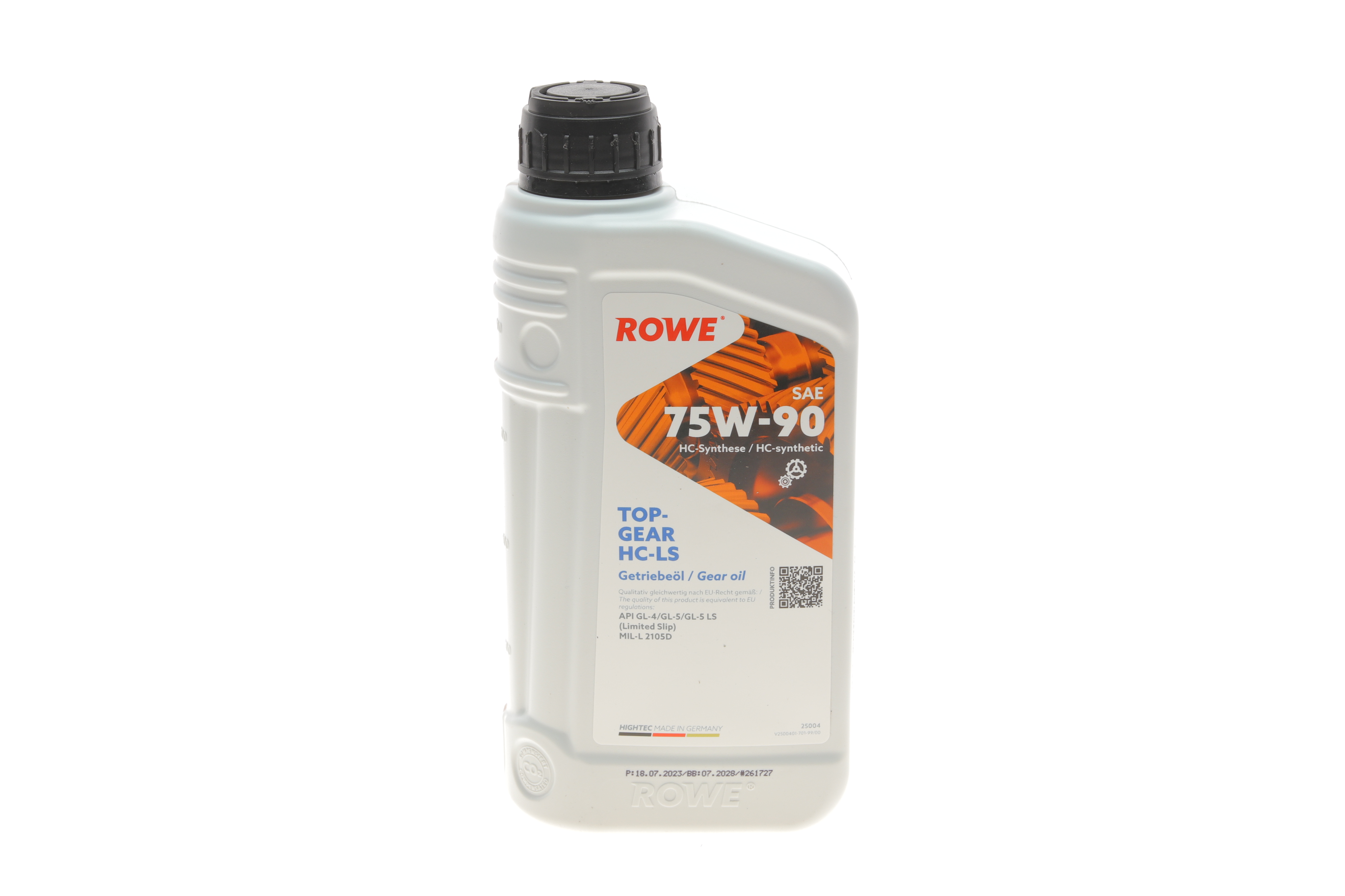 Олива 75W90 HIGHTEC TOPGEAR HC-LS (1L) (MIL-L 2105D) (API GL-4/GL-5/GL-5 LS)