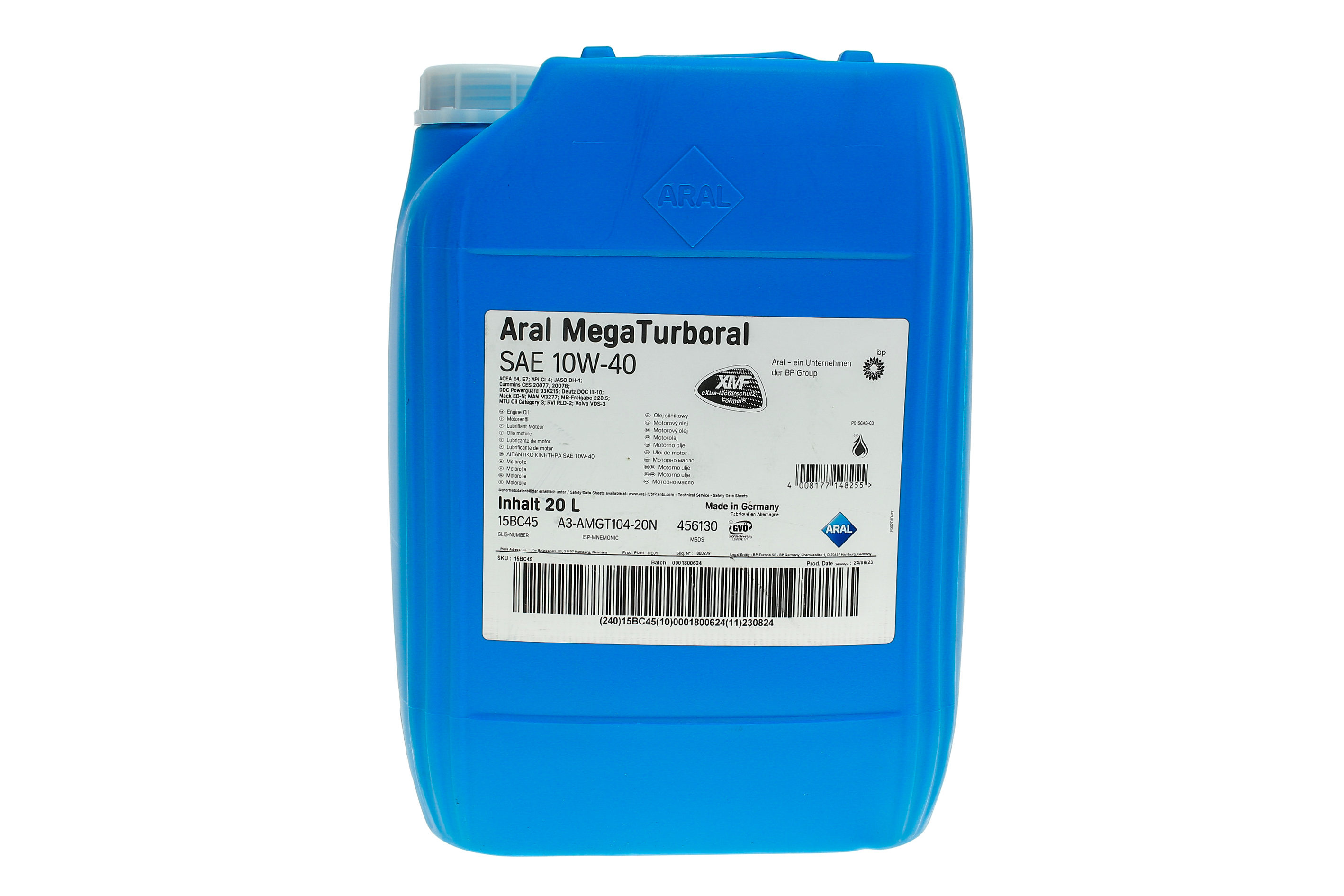 Олива 10W40 MegaTurboral (20L) (MB228.5/RLD-2/VDS-3)
