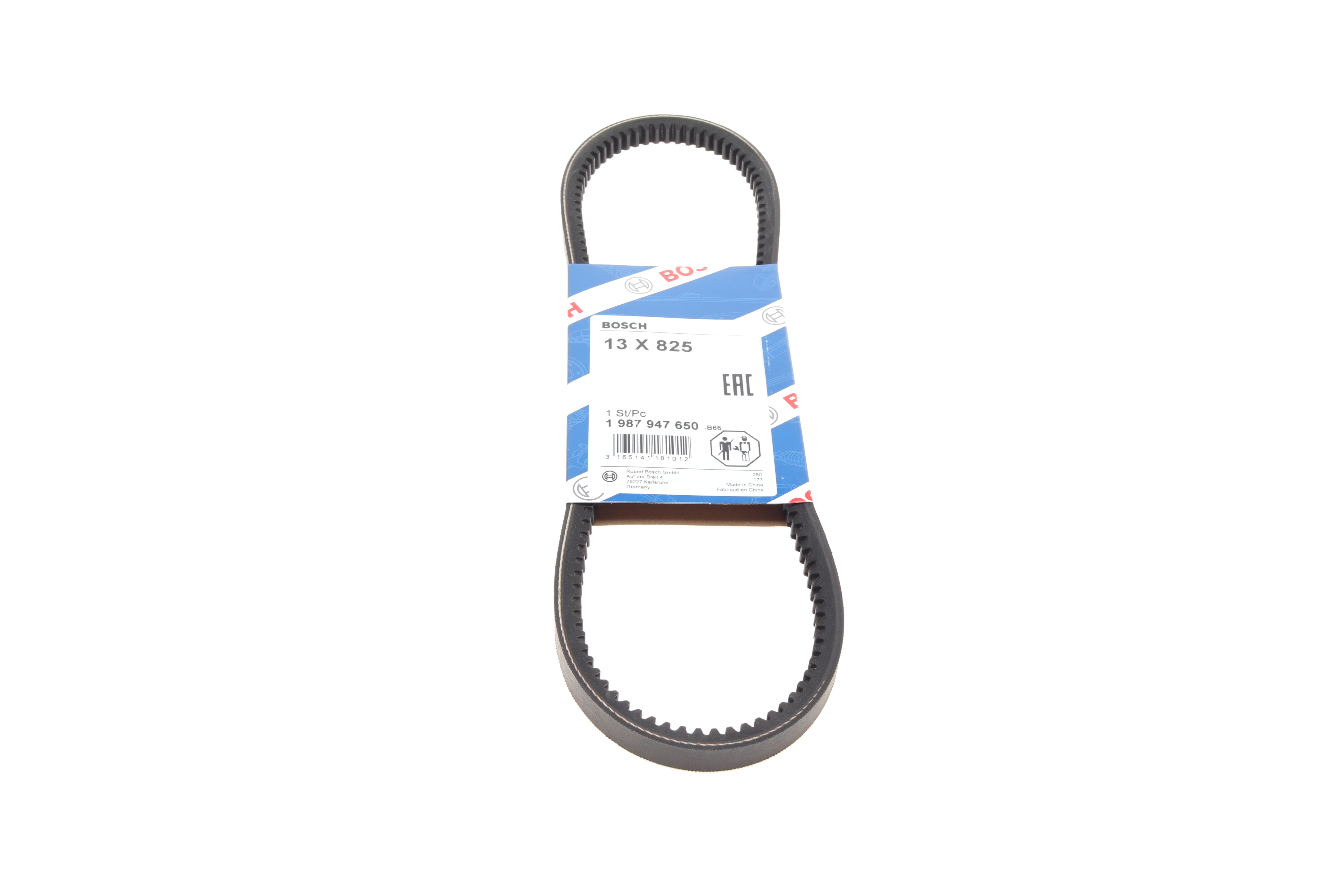 Ремінь генератора Audi 80 1.3-1.8 78-87/BMW 3 (E30)/5 (E34) 2.0-2.5 87-95/VW Passat 80-88 (13x825)
