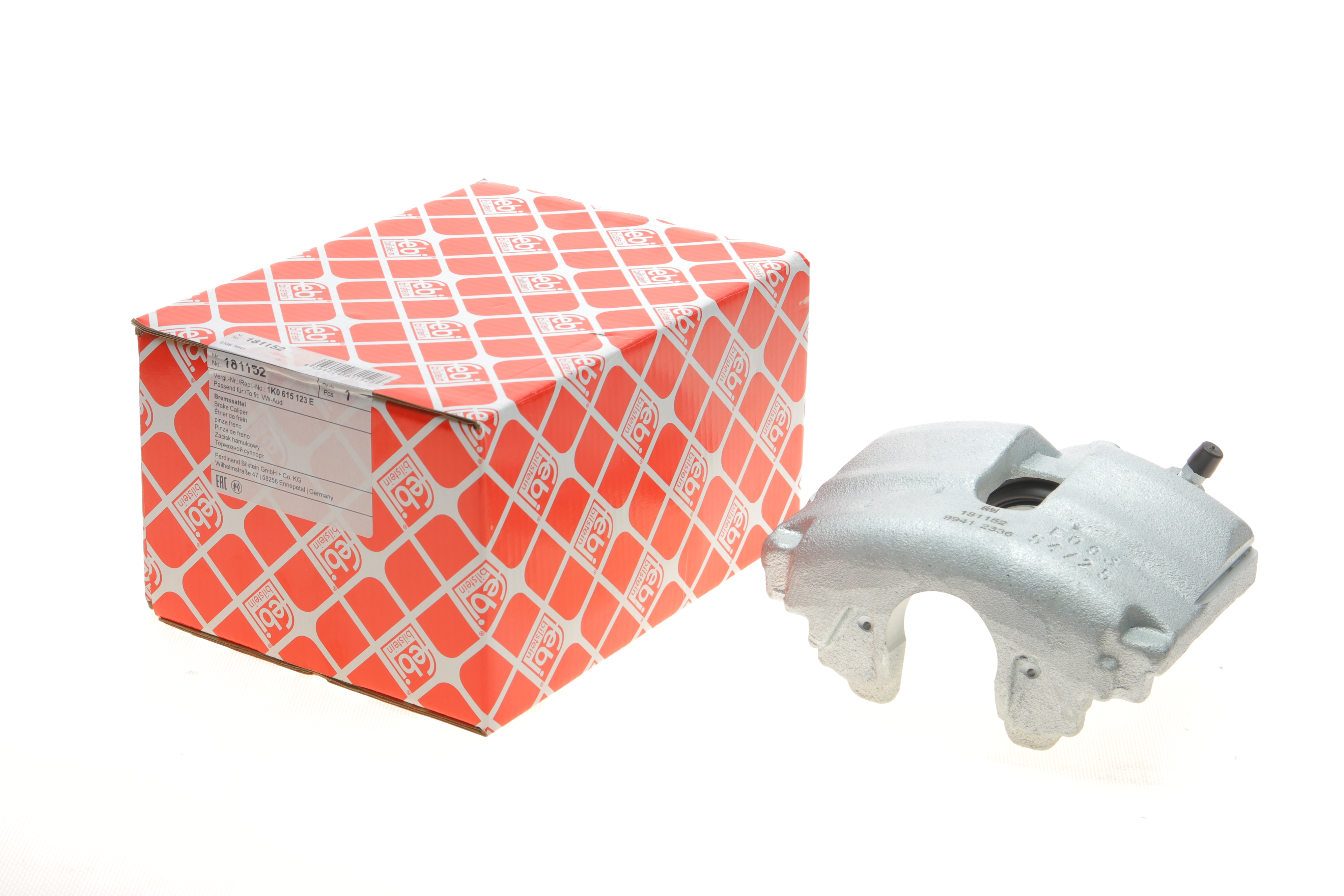 Супорт гальмівний (передній) (L) Audi A1/A3/VW Caddy/Skoda Fabia/Octavia/Superb 04-15 (d=54mm)