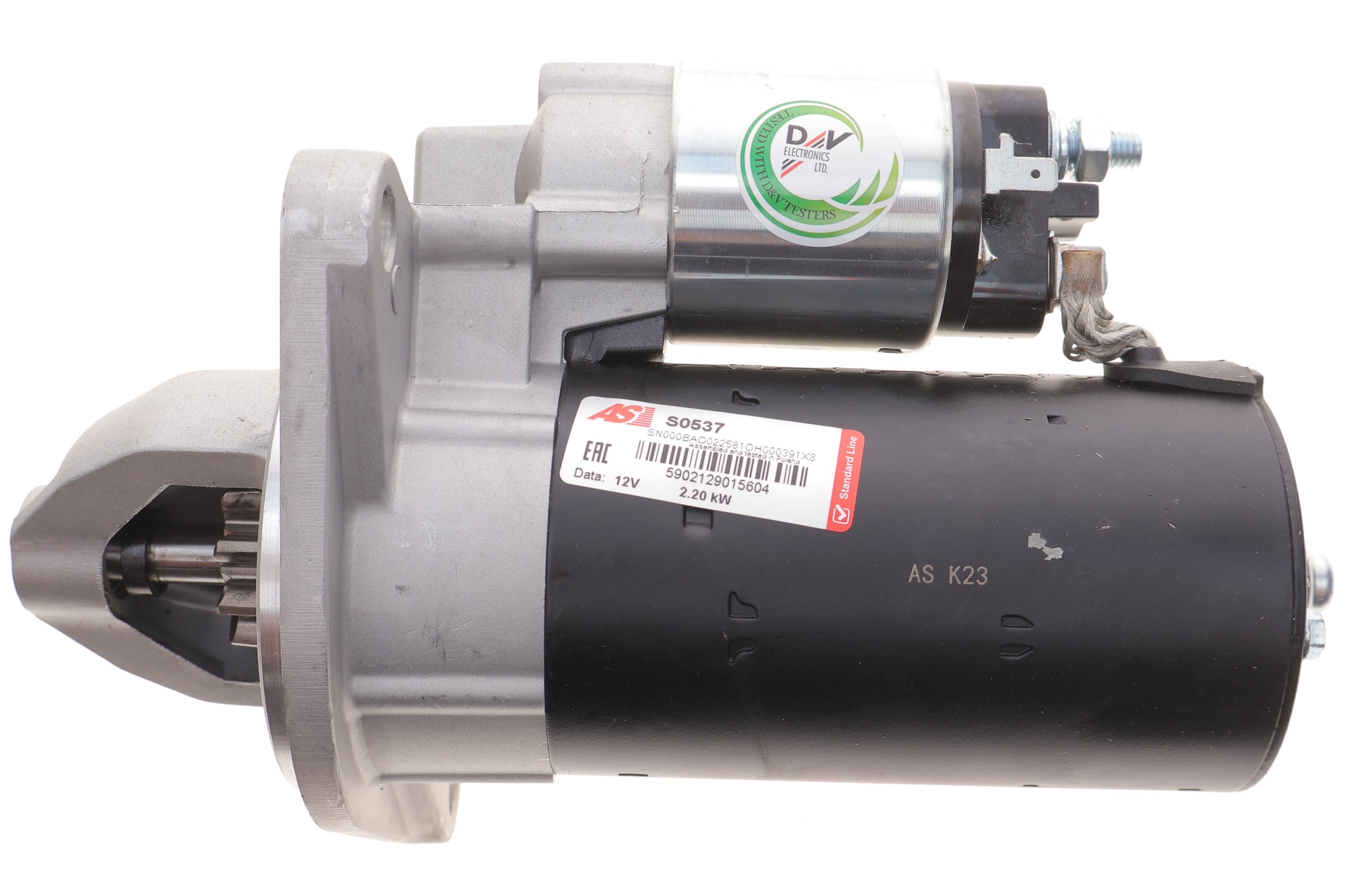 Стартер Sprinter (W904) 2.9 TDI (OM602) 96-06/Land Rover Discovery 2.5 TDI 89-04 (12V/2.2kw) (z=9)