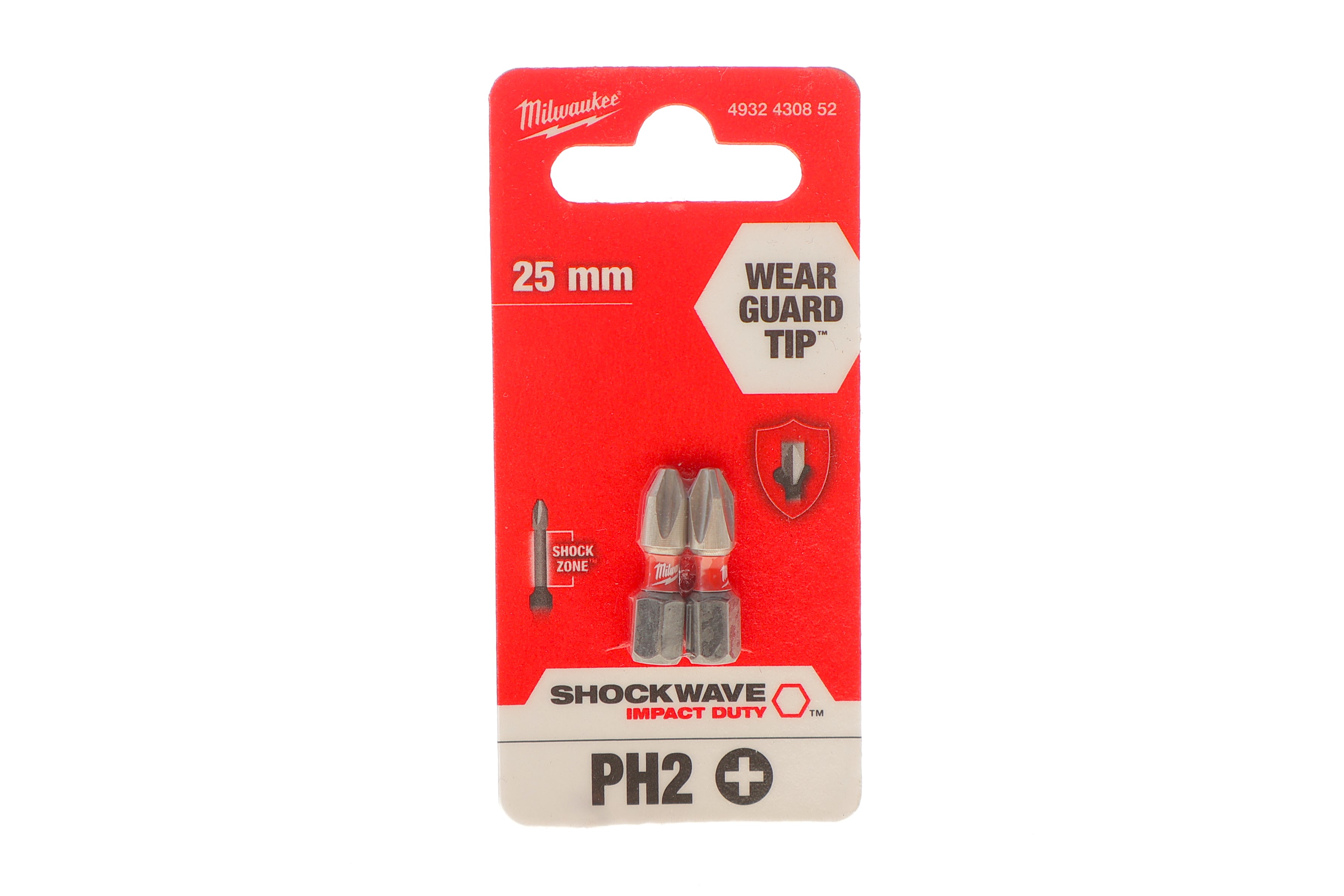 Біта SHOCKWAVE 1/4" PH/PH2 x 25mm 2 ед.