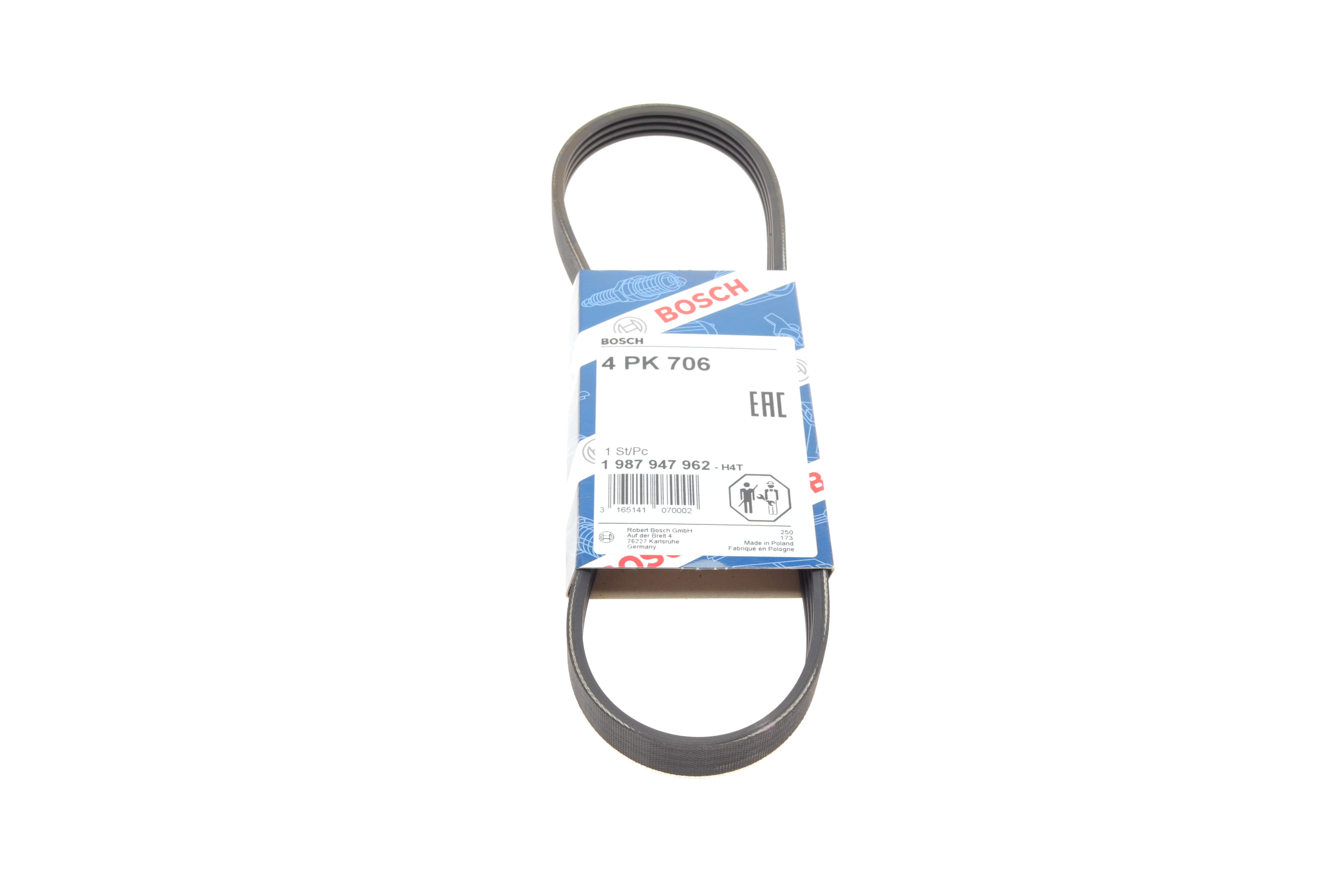 Ремінь генератора Fiat Punto 93-99 (4PK706)