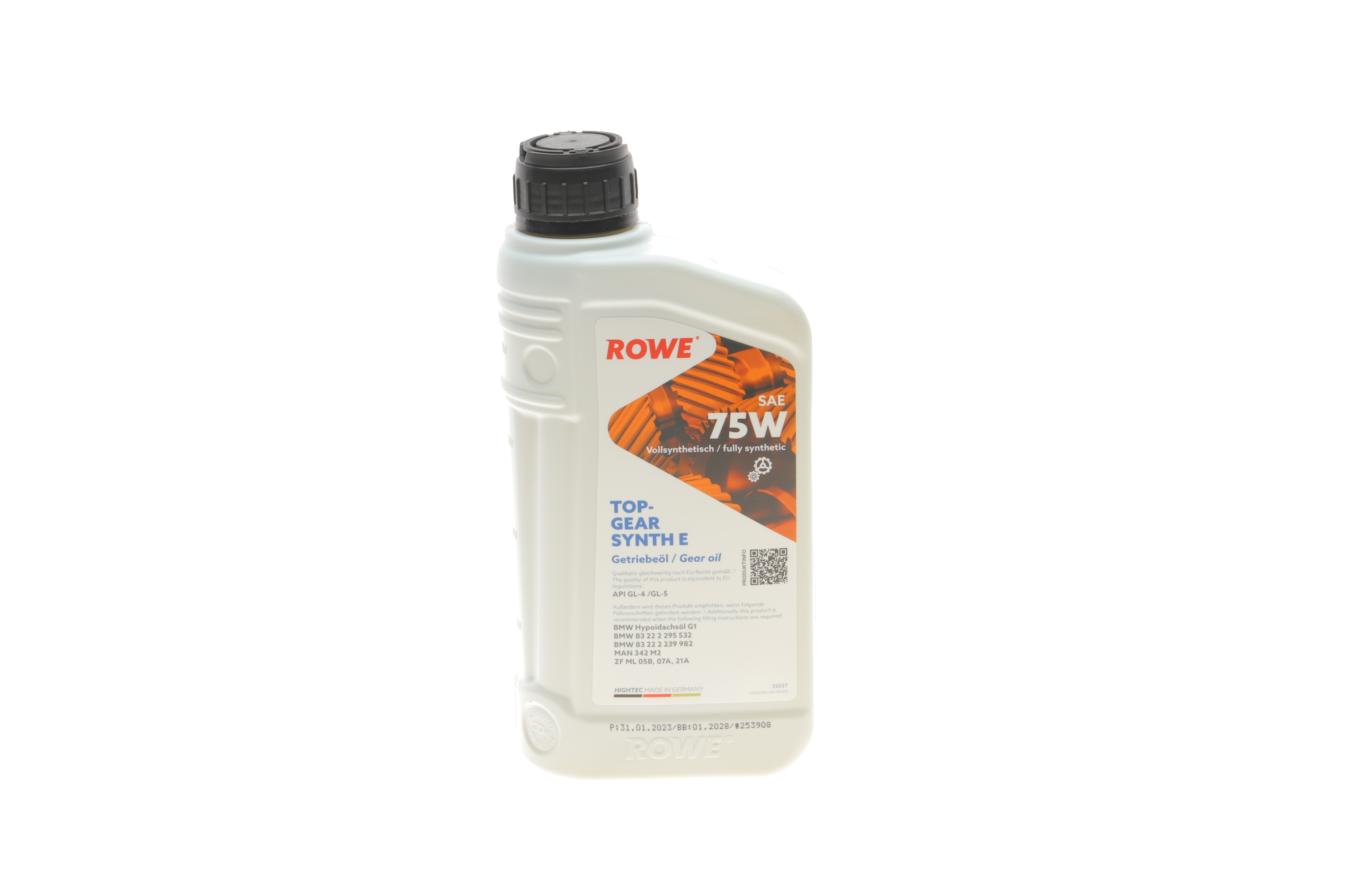 Олива 75W HIGHTEC TOPGEAR SYNTH E (1L) (API GL4/GL5) жовтий