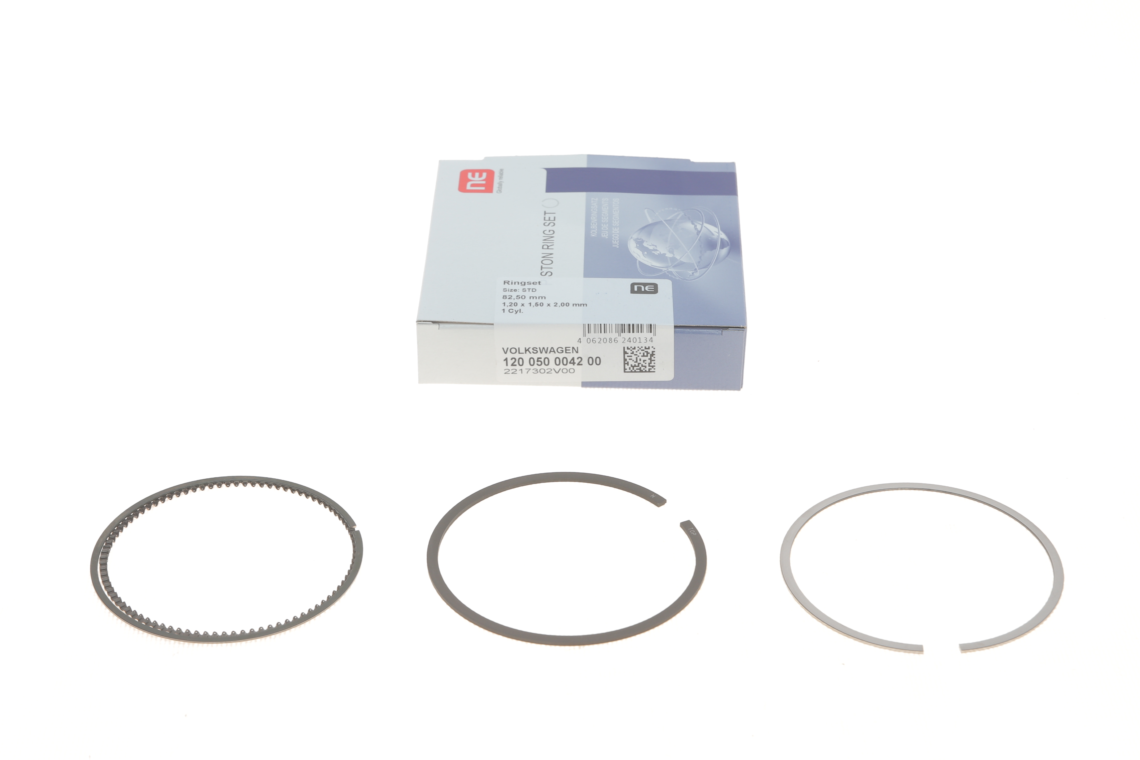 Кільця поршневі Audi A4/A6/80/100 2.0-3.0 90-06 (82.5mm/STD) (1.2-1.5-2.0) = 8950520000