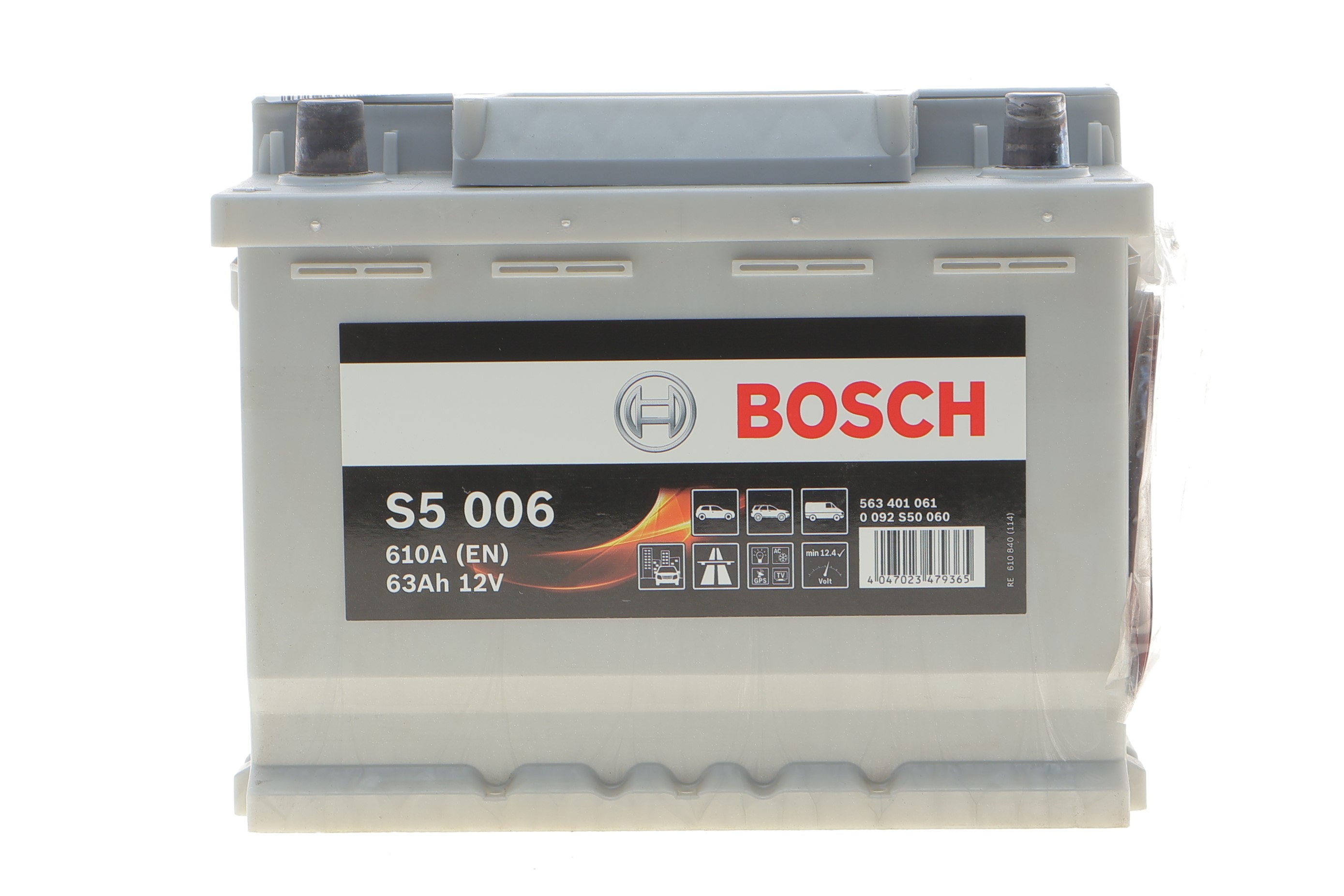Акумуляторна батарея 63Ah/610A (242x175x190/+L/B13) дата виробництва 2023 рік.
