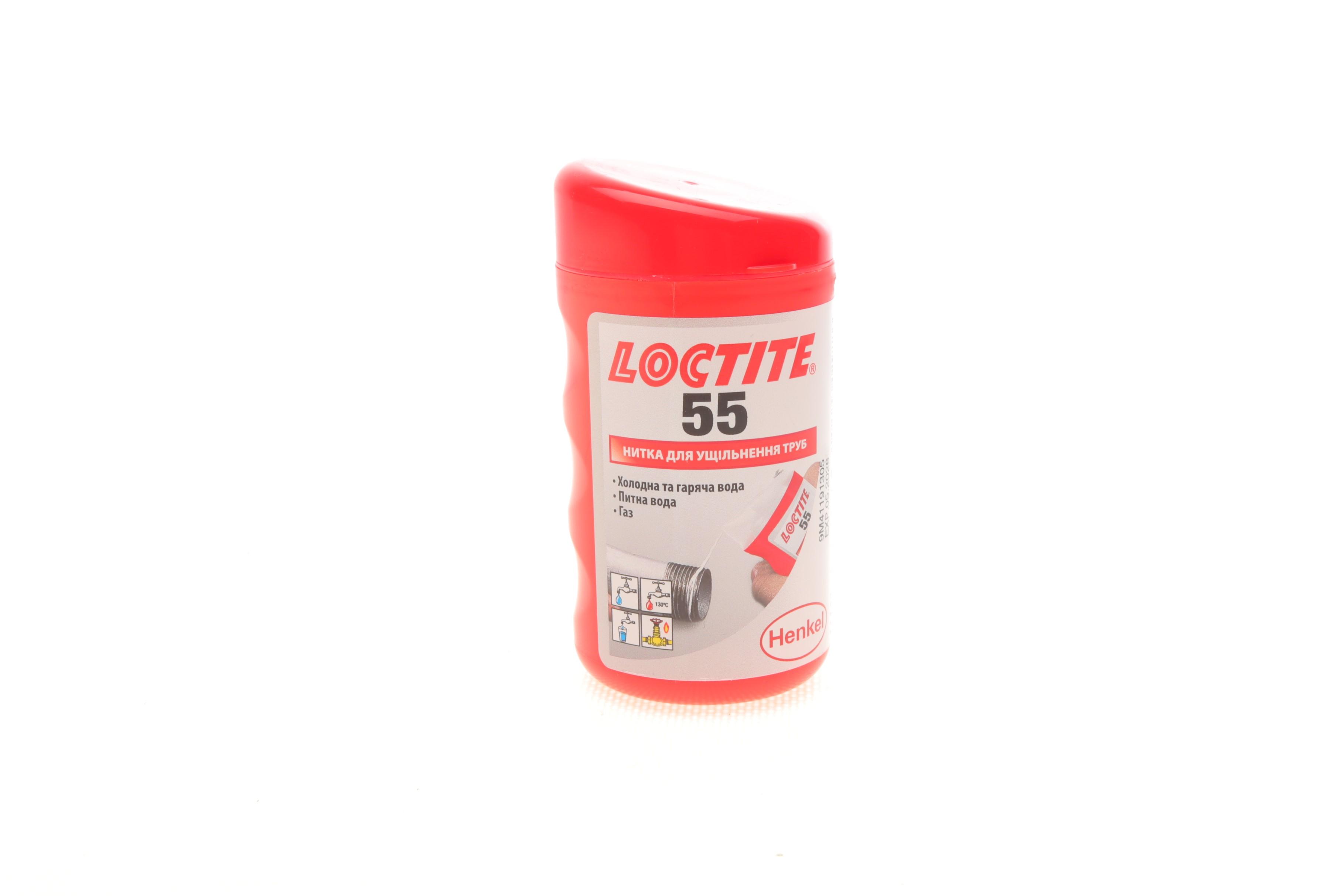 LOCTITE 55, Нитка поліамідна 48x160 m для металів, пластиків та водо-газопроводів, для різьби до 4"