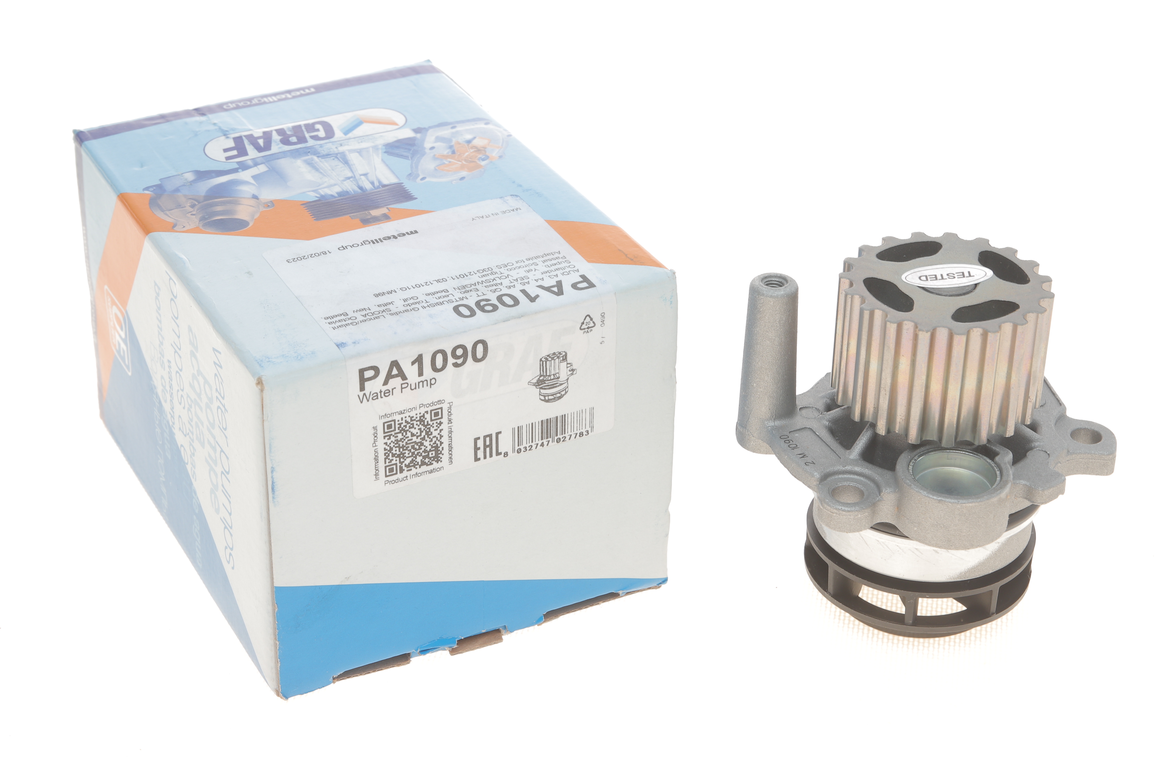 (заміна на PA1355) Помпа води Audi A3-A6/Skoda Octavia/VW Golf/Passat 2.0TDI 05-/Mitsubishi Lancer 14- (19z)(R/B)(8лоп)
