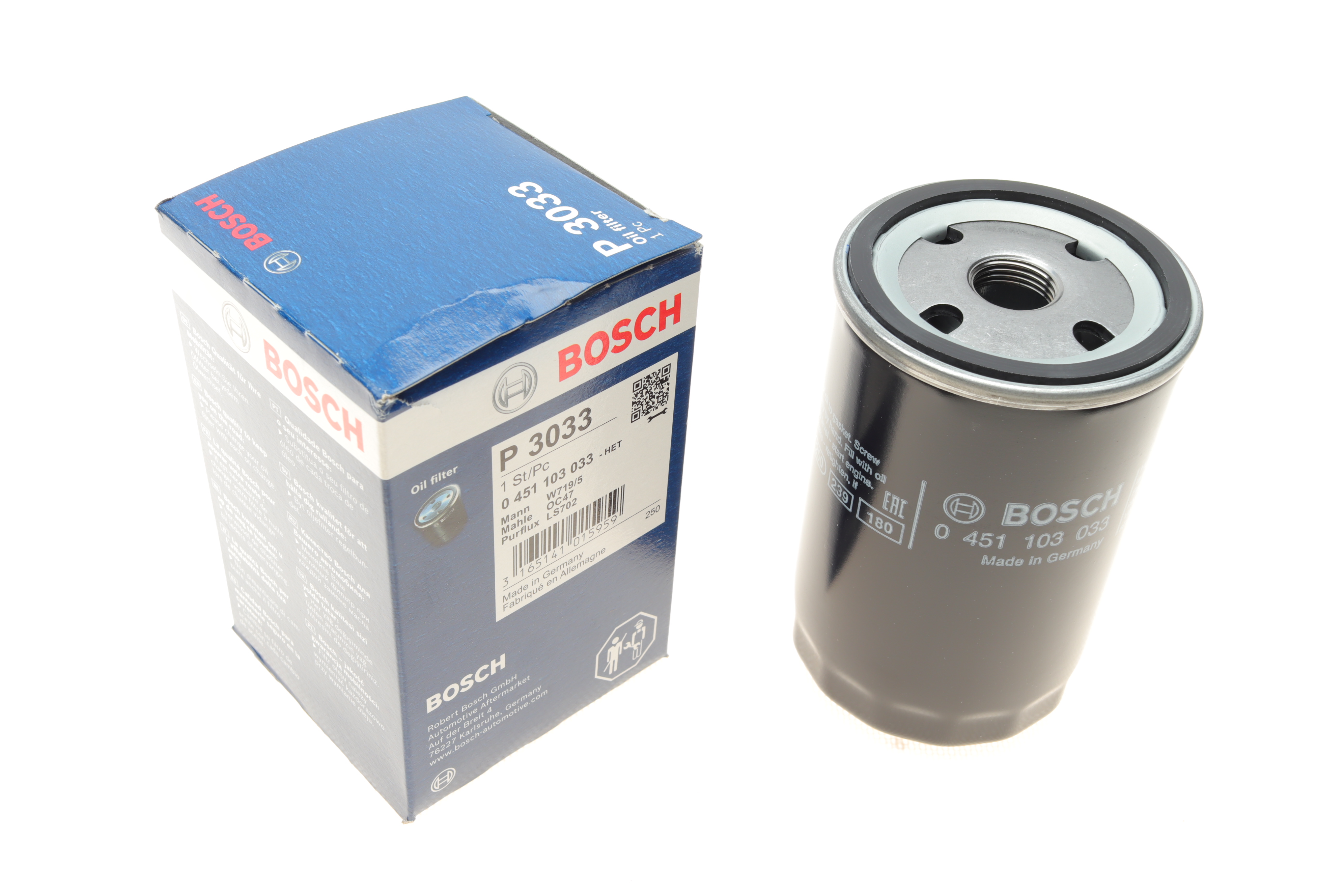 Фільтр масляний VW T4 1.8/2.0i 90-03 замінено на 0 451 103 033 BOSCH 0 451 103 033