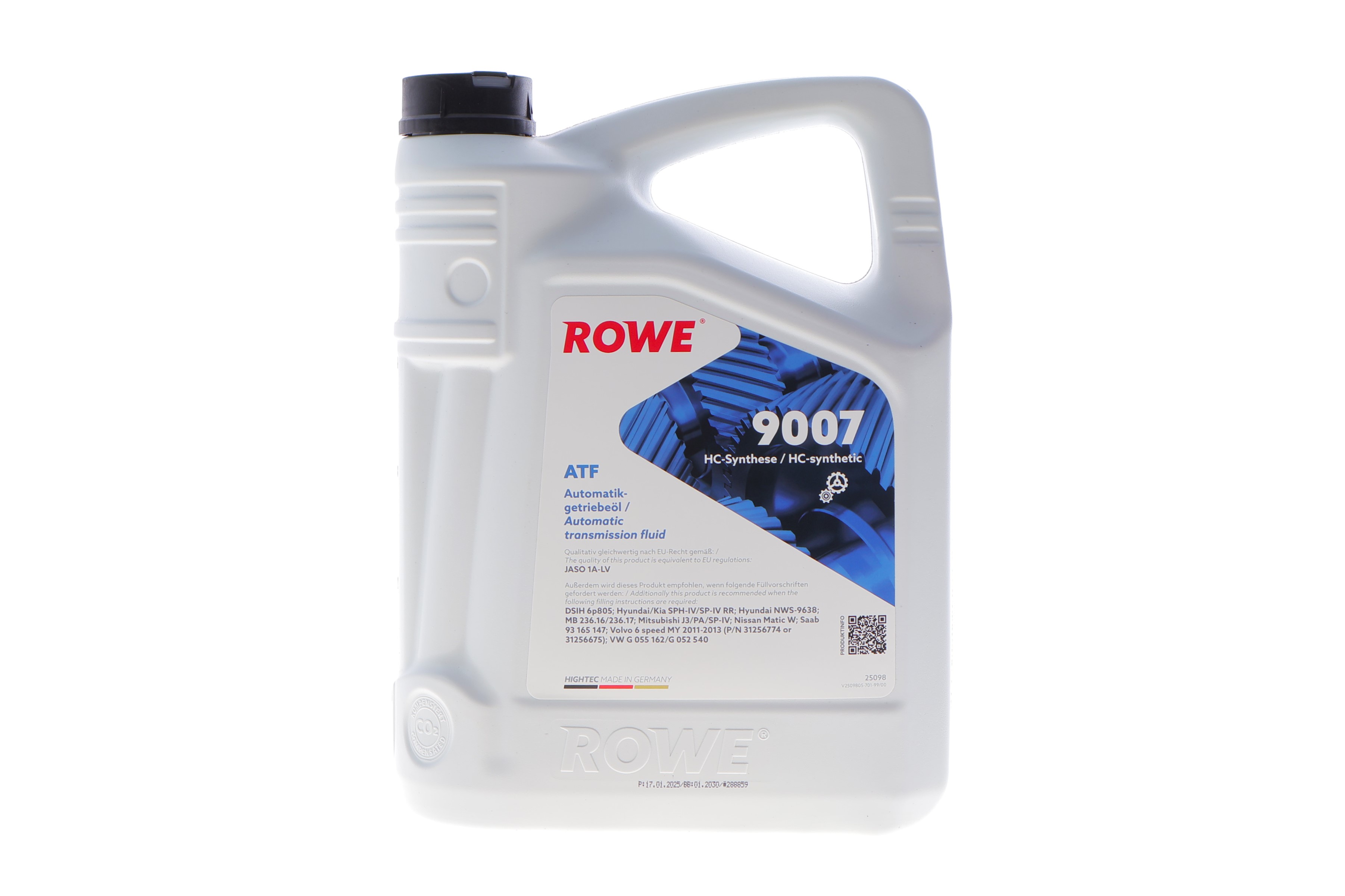 Олива HIGHTEC ATF 9007 (5L) (MB 236.16/236.17/VW G 055 162/G 052 540/JASO 1A-LV) (світло коричневий)