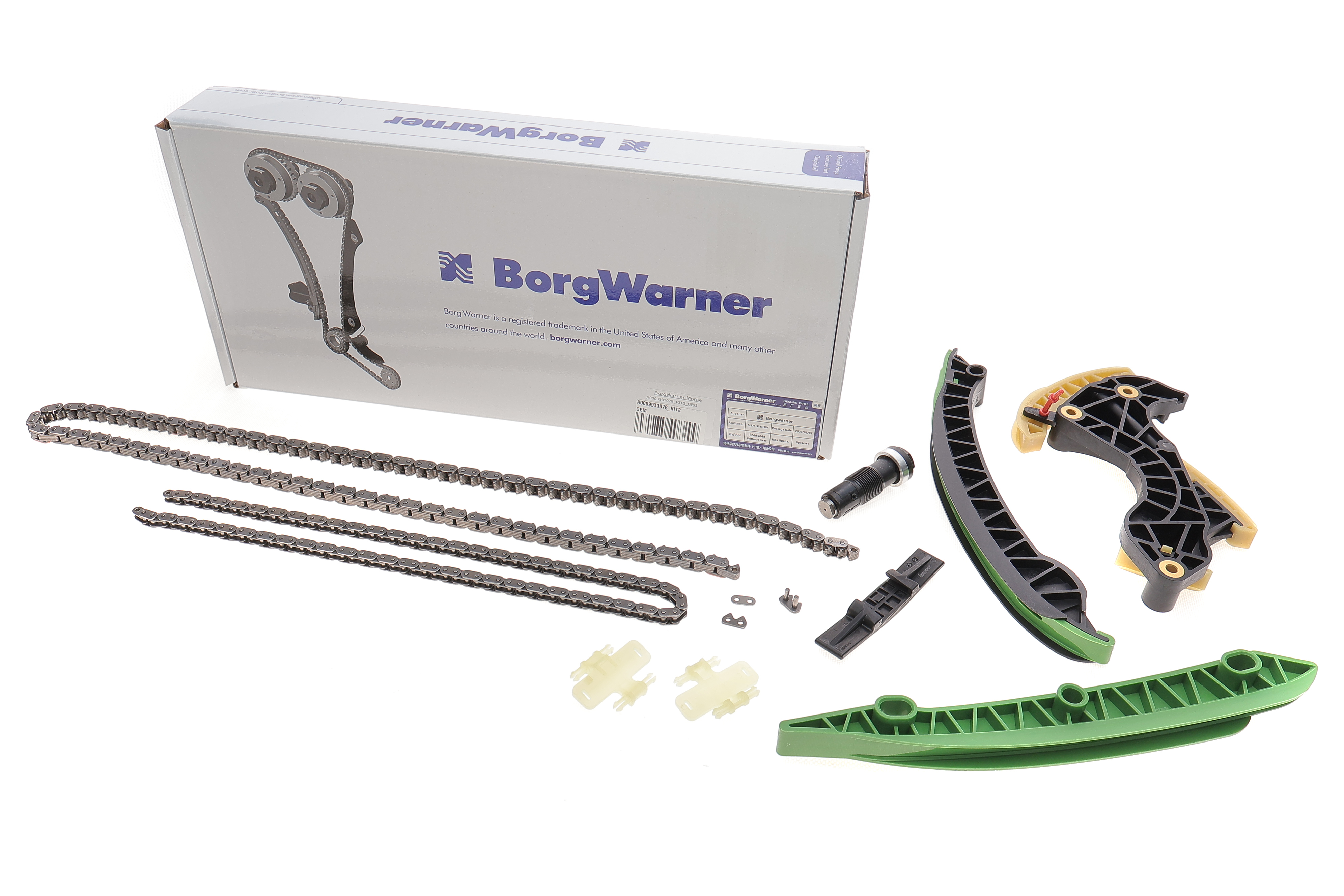Комплект ланцюга ГРМ MB C-class (W204)/E-class (W212) 1.8 (M271) 07- (Borgwarner)