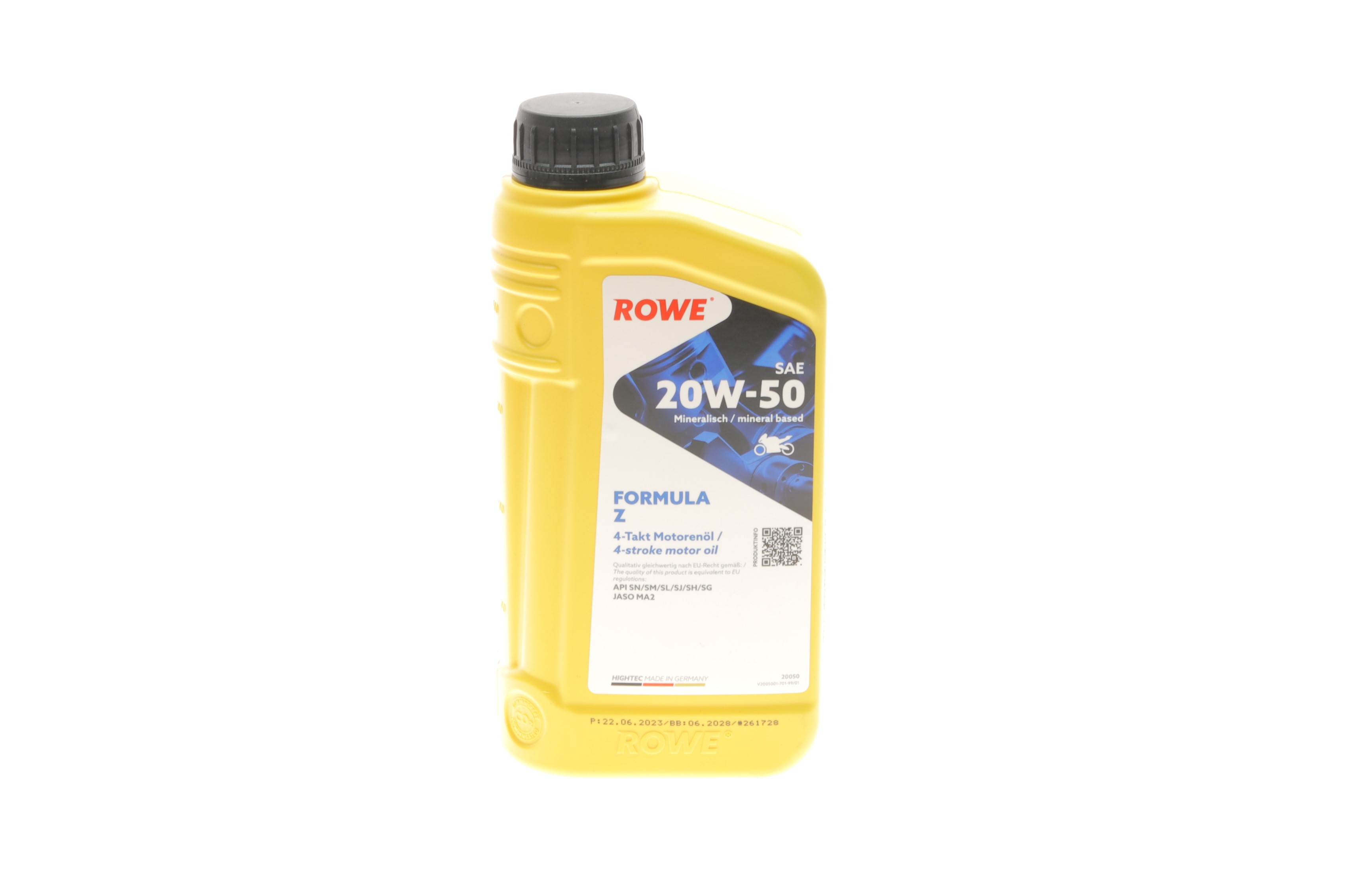 Олива 20W50 HIGHTEC FORMULA Z (1L) (JASO MA2/API SN/SM/SL/SJ/SH/SG)