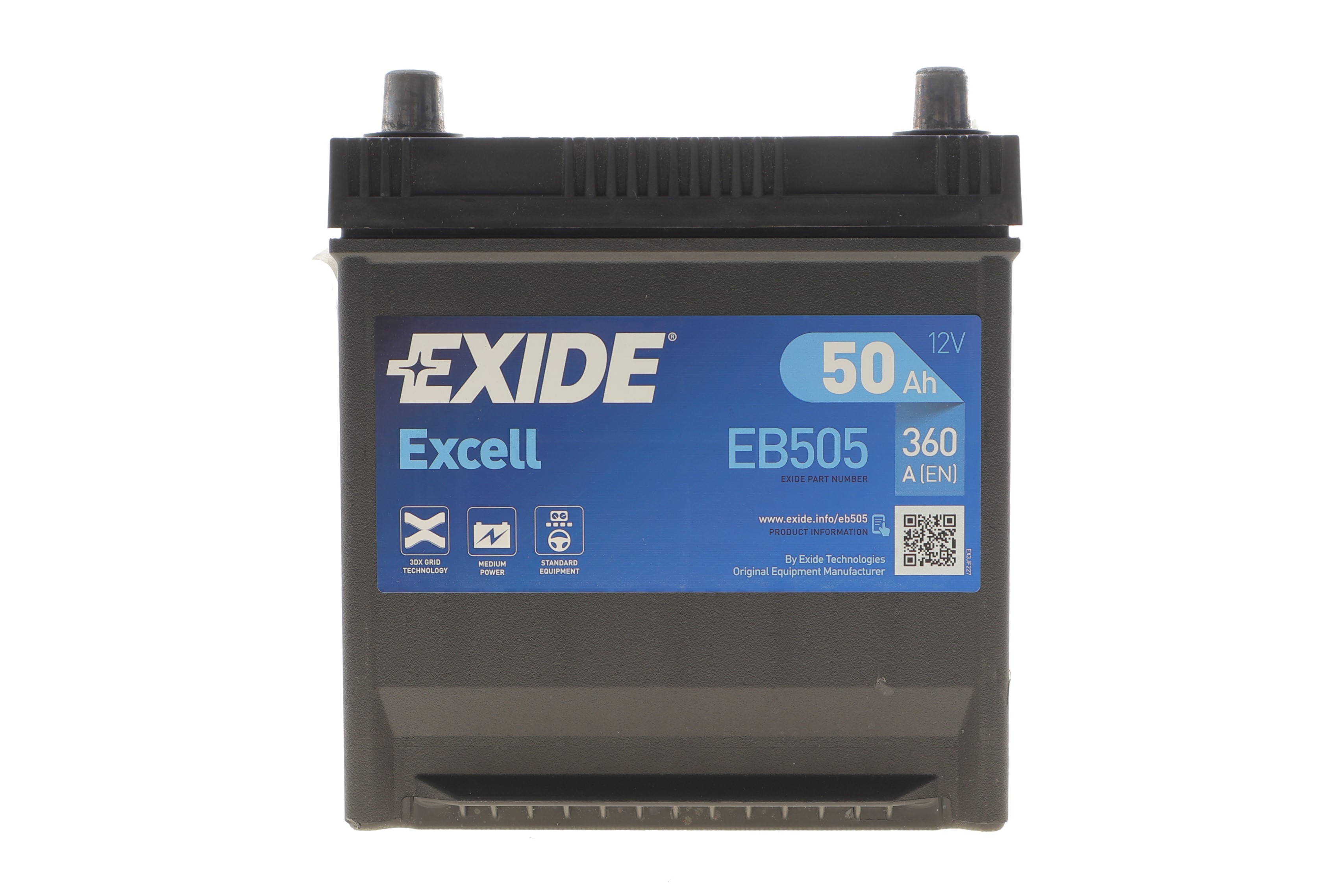 Акумуляторна батарея 50Ah/360A (200x173x222/+L/B0) Excell (Азія) (виготовлення грудень 2023)