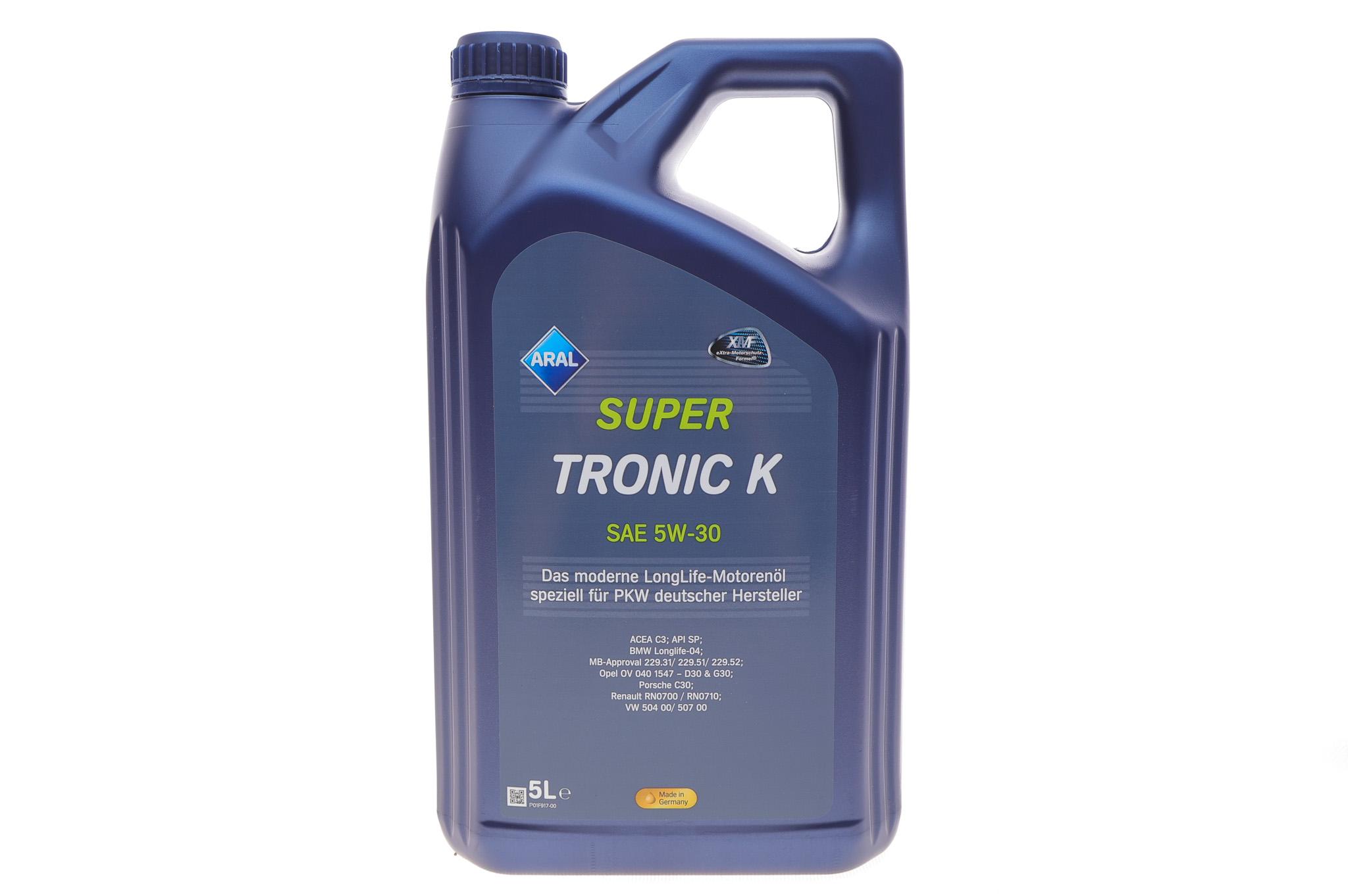 Олива 5W30 Super Tronic K (5L) (VW504 00/507 00/MB229.51/229.31/229.52/BMW LL-04/RN0700/RN0710)