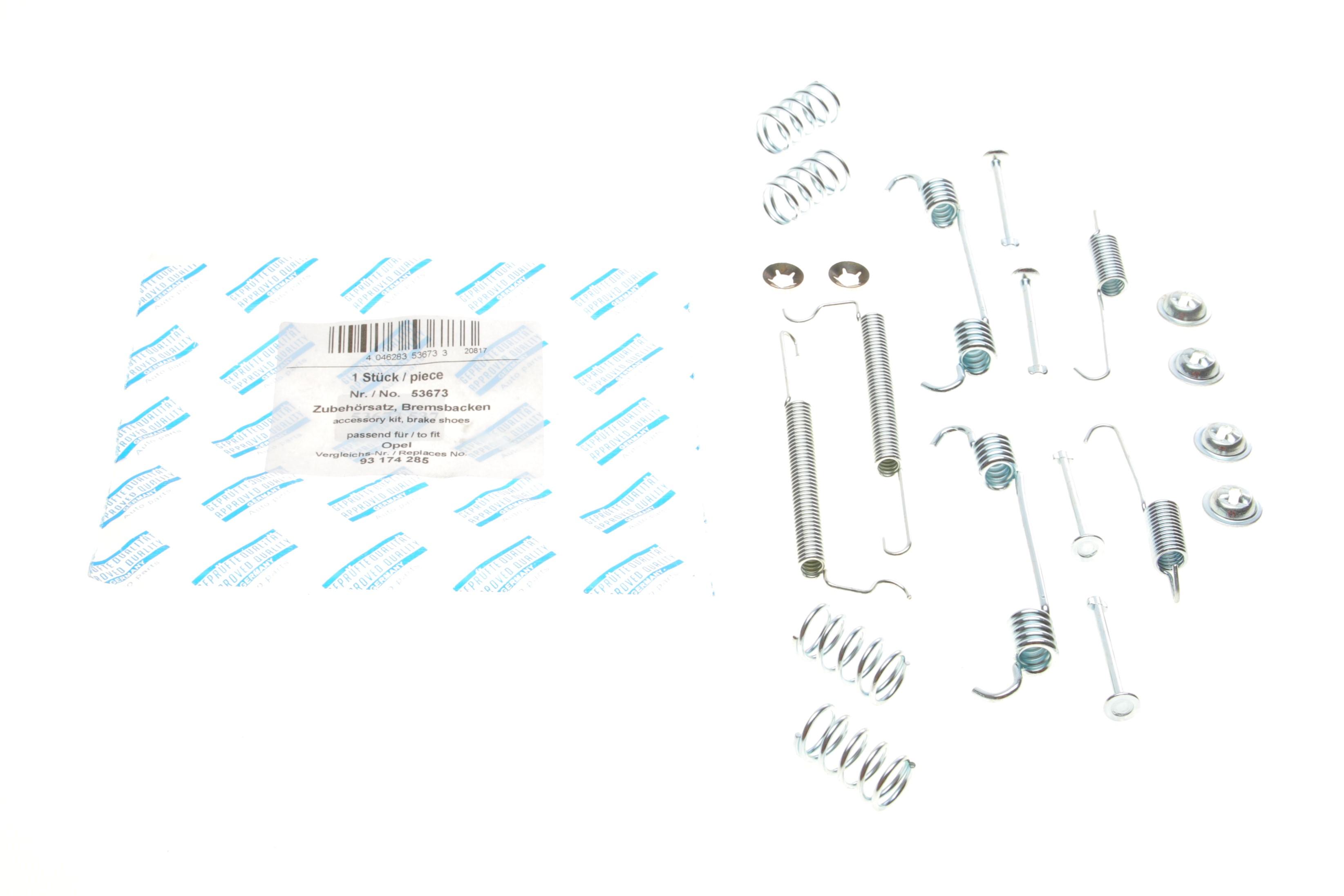 Комплект пружинок колодок ручника Opel Astra F/Ford Escort II 1.2-2.0 75-01 (Opel)