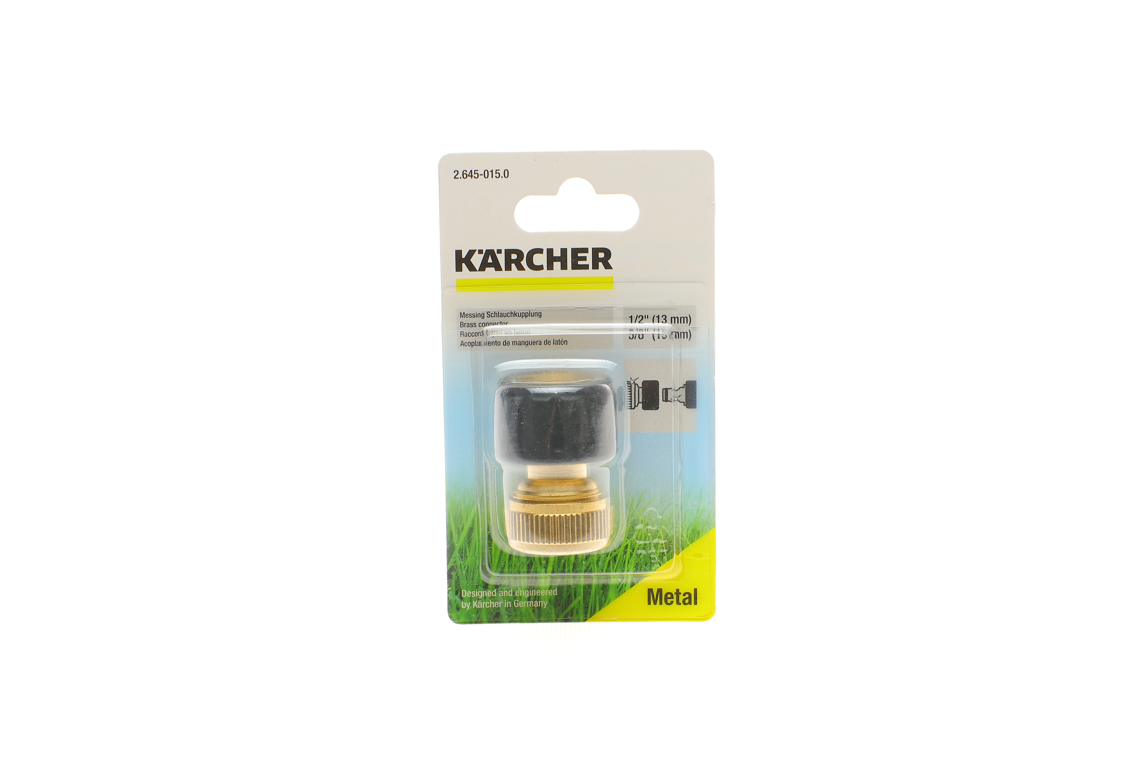 Конектор латунний універсальний для шлангів 1/2"-5/8